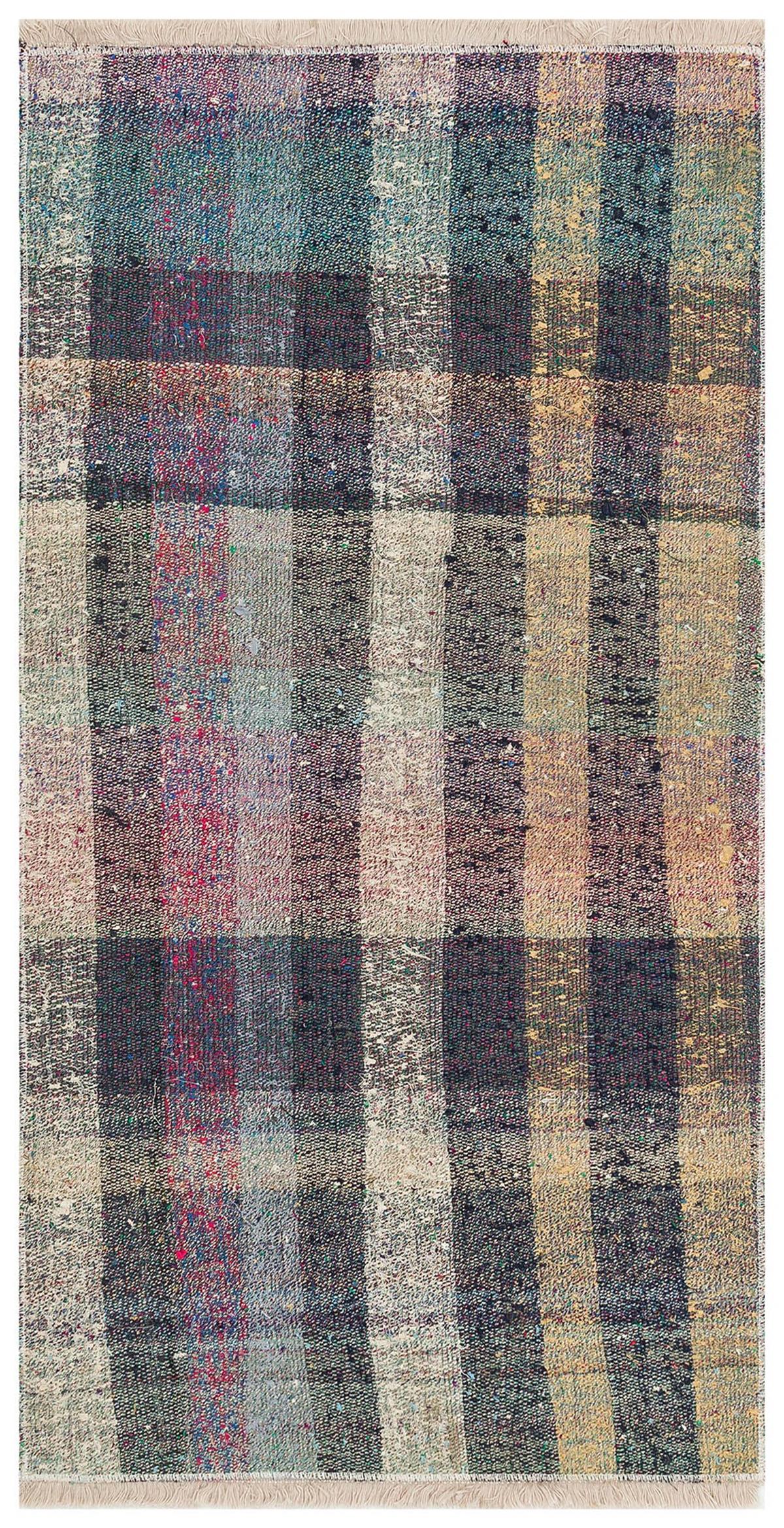 Gümüş Çok Renkli El Dokuma Anadolu Sumak Yolluk Kilim