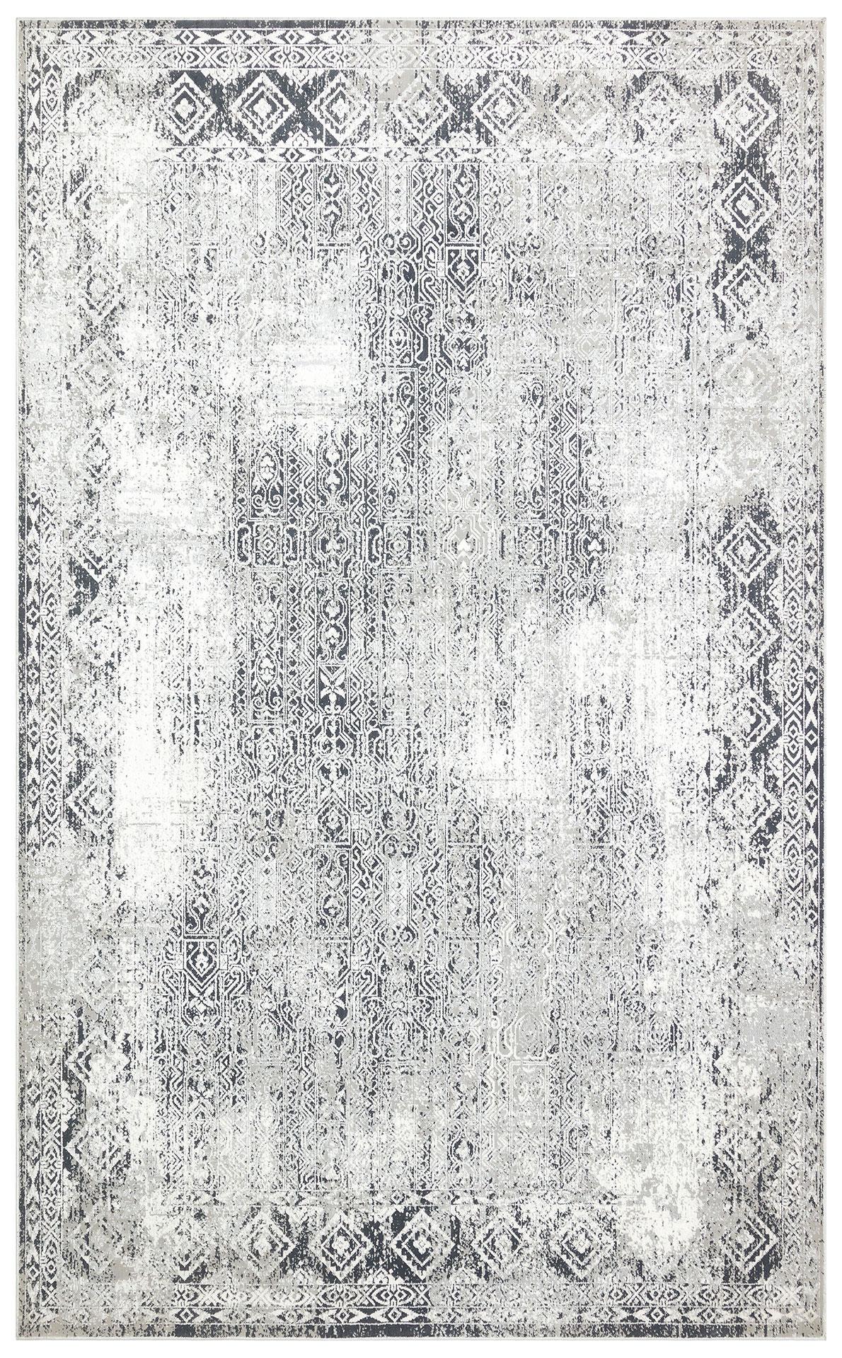 GREY BLACK XW Yumuşak İpeksi Tuşeli Yüksek Alçak Oymalı Modern İnce Makine Halısı