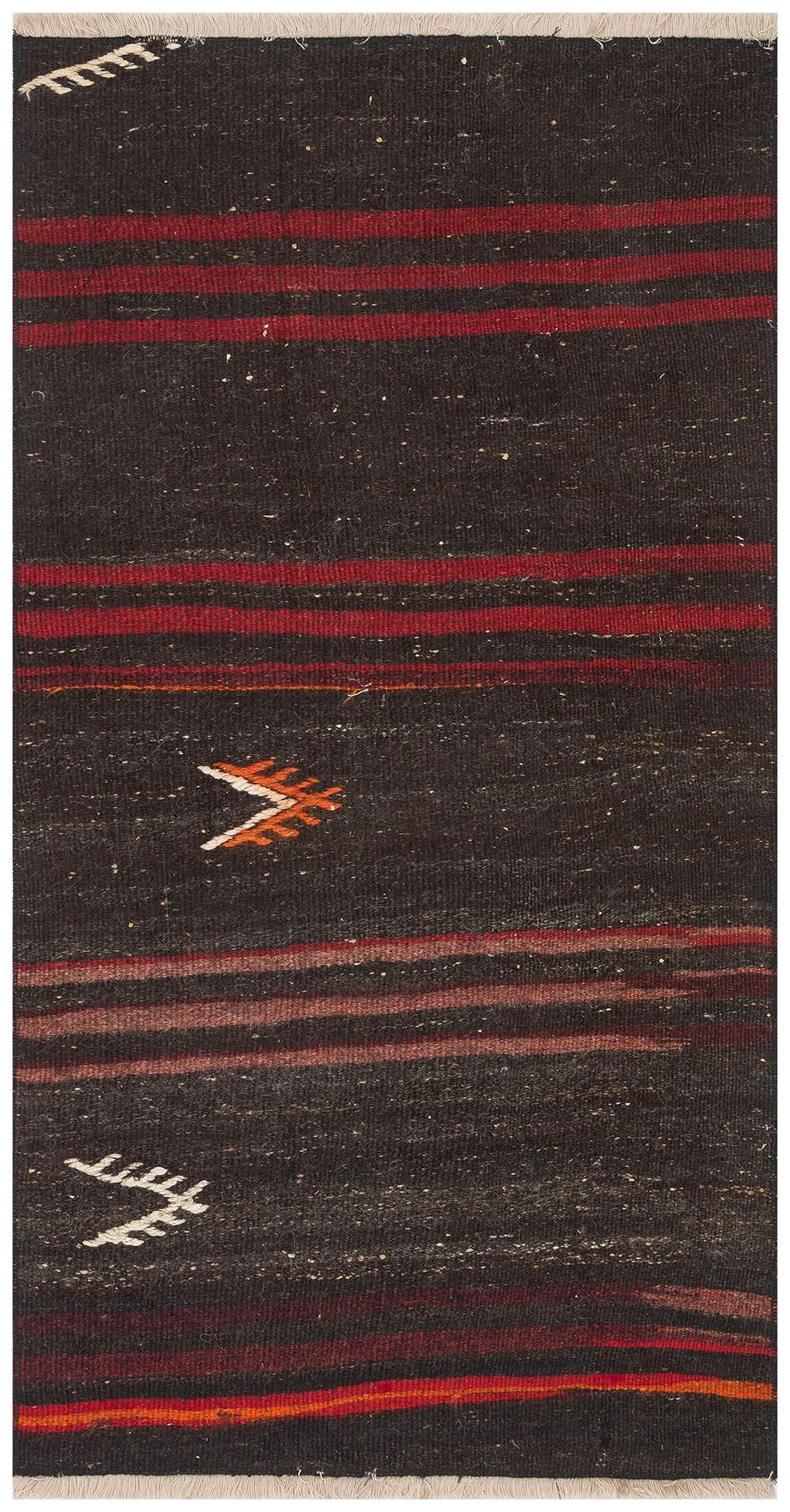  KIRMIZI RENGİ ÇİZGİLİ DESEN EL DOKUMA ANADOLU KİLİM