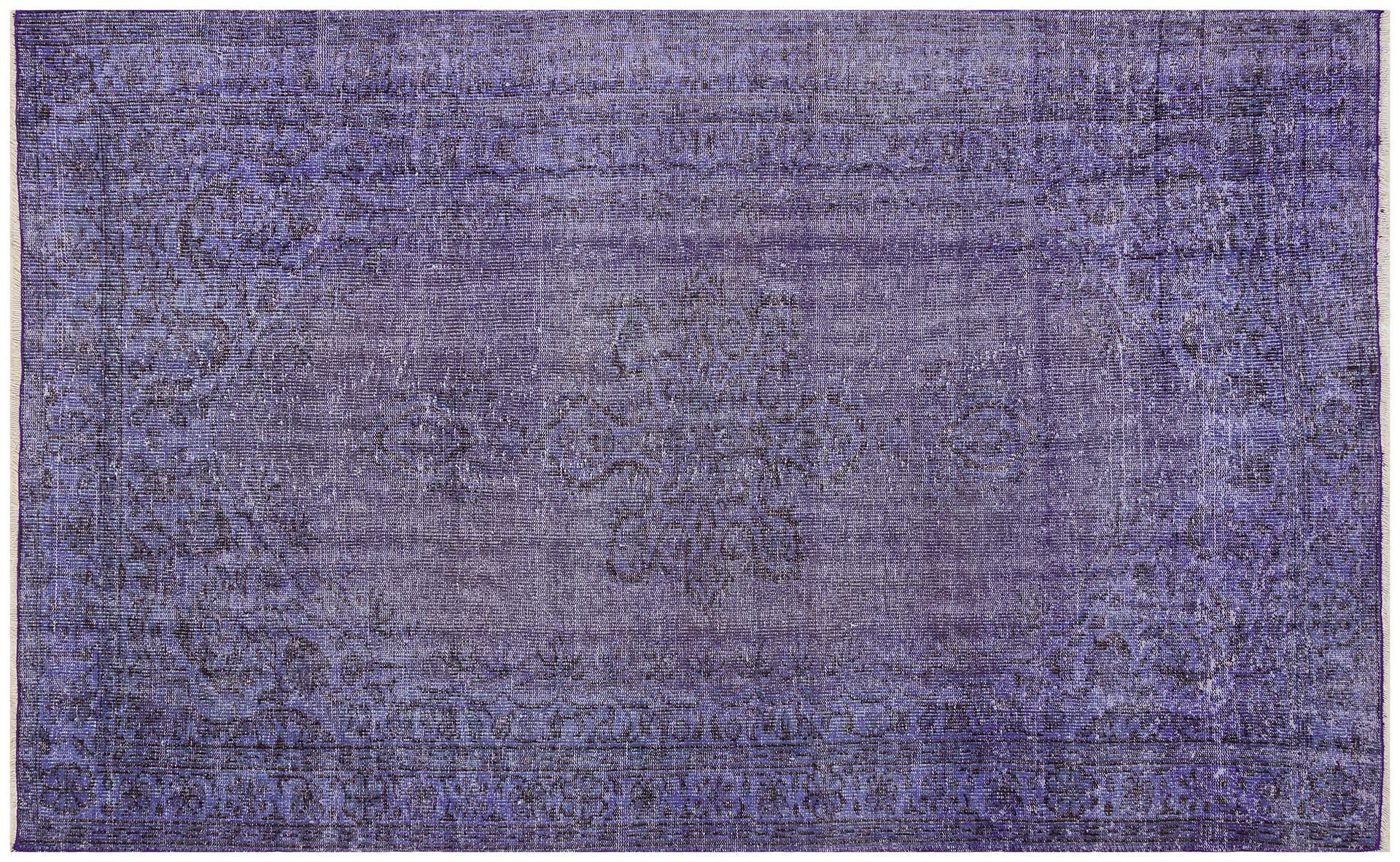 GENELEKSEL EL DOKUMA MOR RENGİ GÖBEKLİ DESEN YÜN HALISI