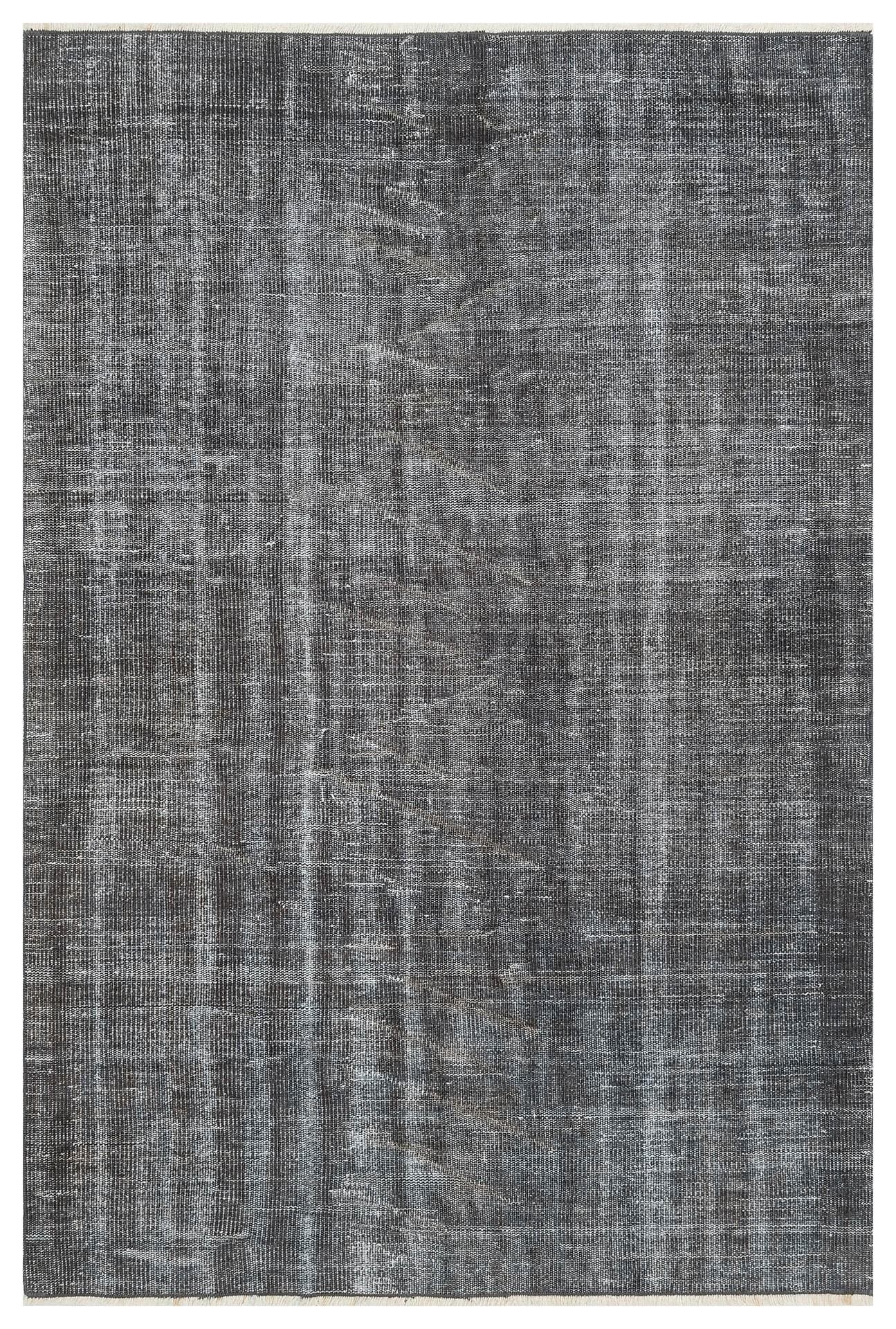 EŞSİZ EL DOKUMA ANTRASİT GRİ RENK RETRO VİNTAGE HALI