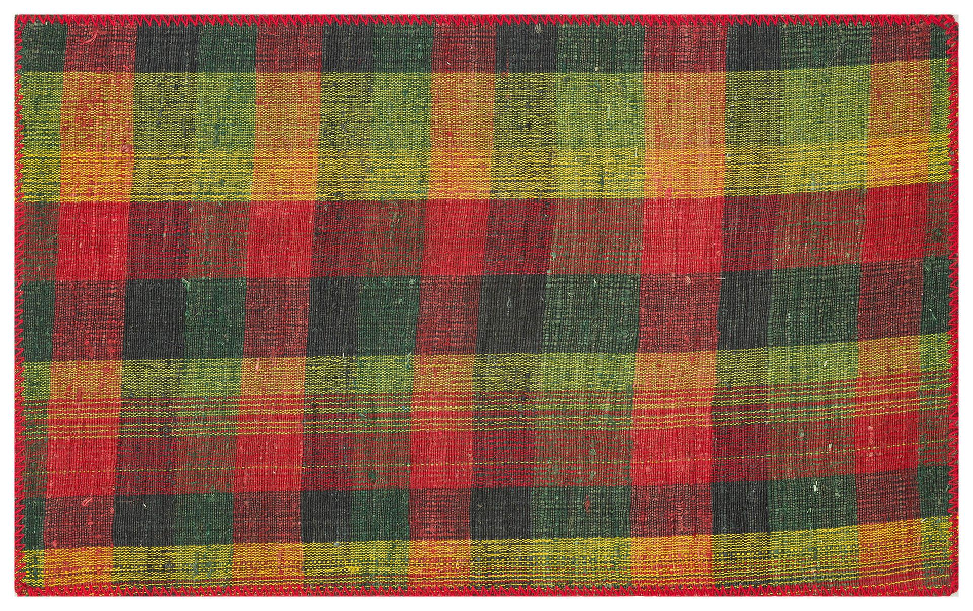 GERÇEK EL DOKUMA RENKLİ KİLİM PASPAS