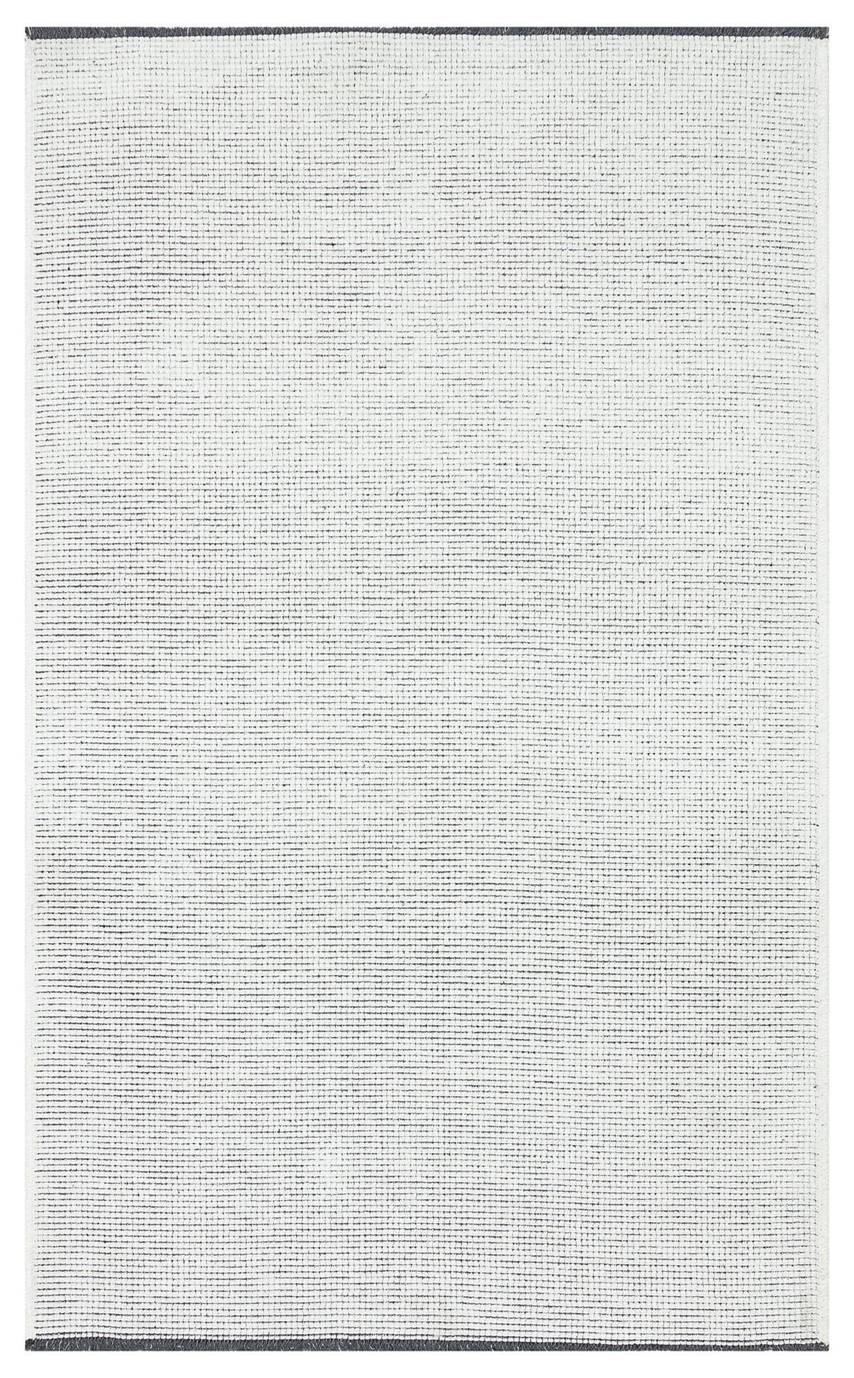 CAPRI WHİTE HAV TOZ VERMEZ KAYMAZ KOLAY KULLANIMLI YIKANABILIR DÜZ RENK KILIM