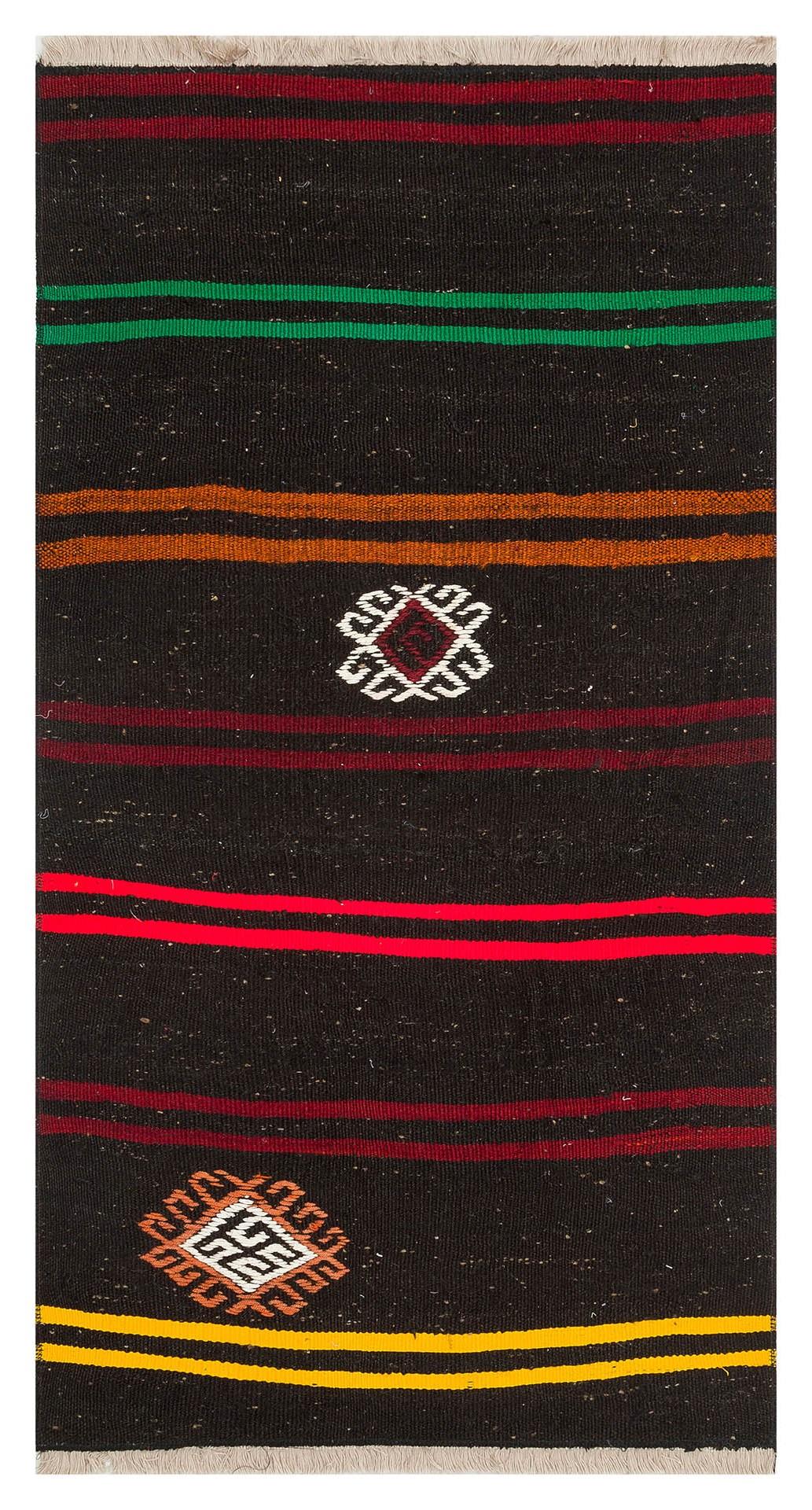 ÇOK RENKLİ ÇİZGİLİ DESEN ÇAPUT PALA KİLİM