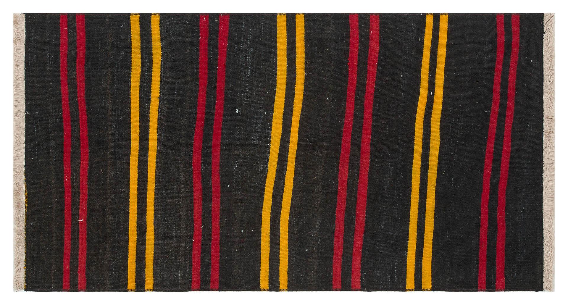 GENELEKSEL EL DOKUMA KAHVE KIRMIZI RENGİ KEÇİ KILI KİLİM