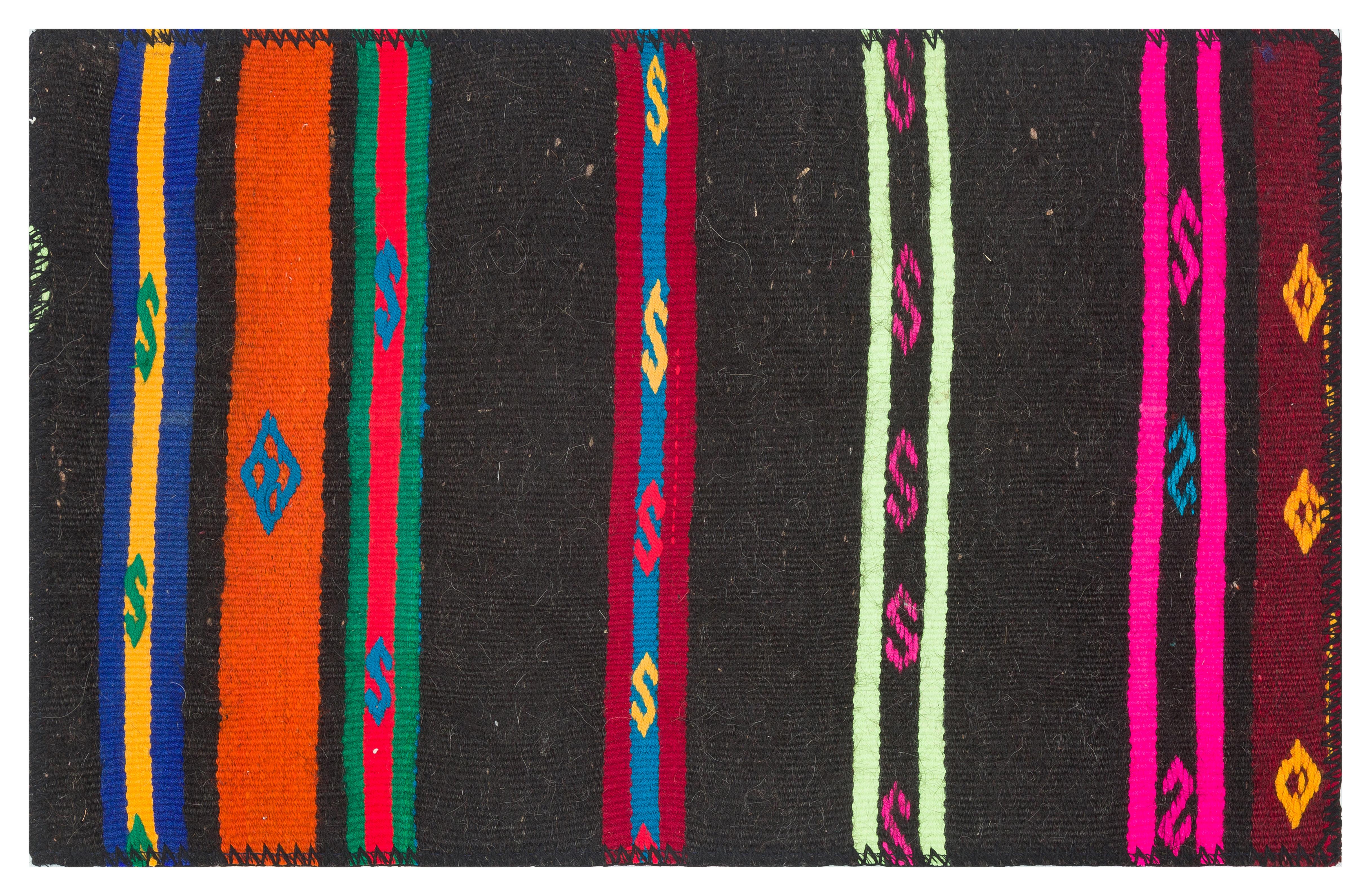 ÇOK RENKLİ  EL DOKUMA KİLİM PASPAS