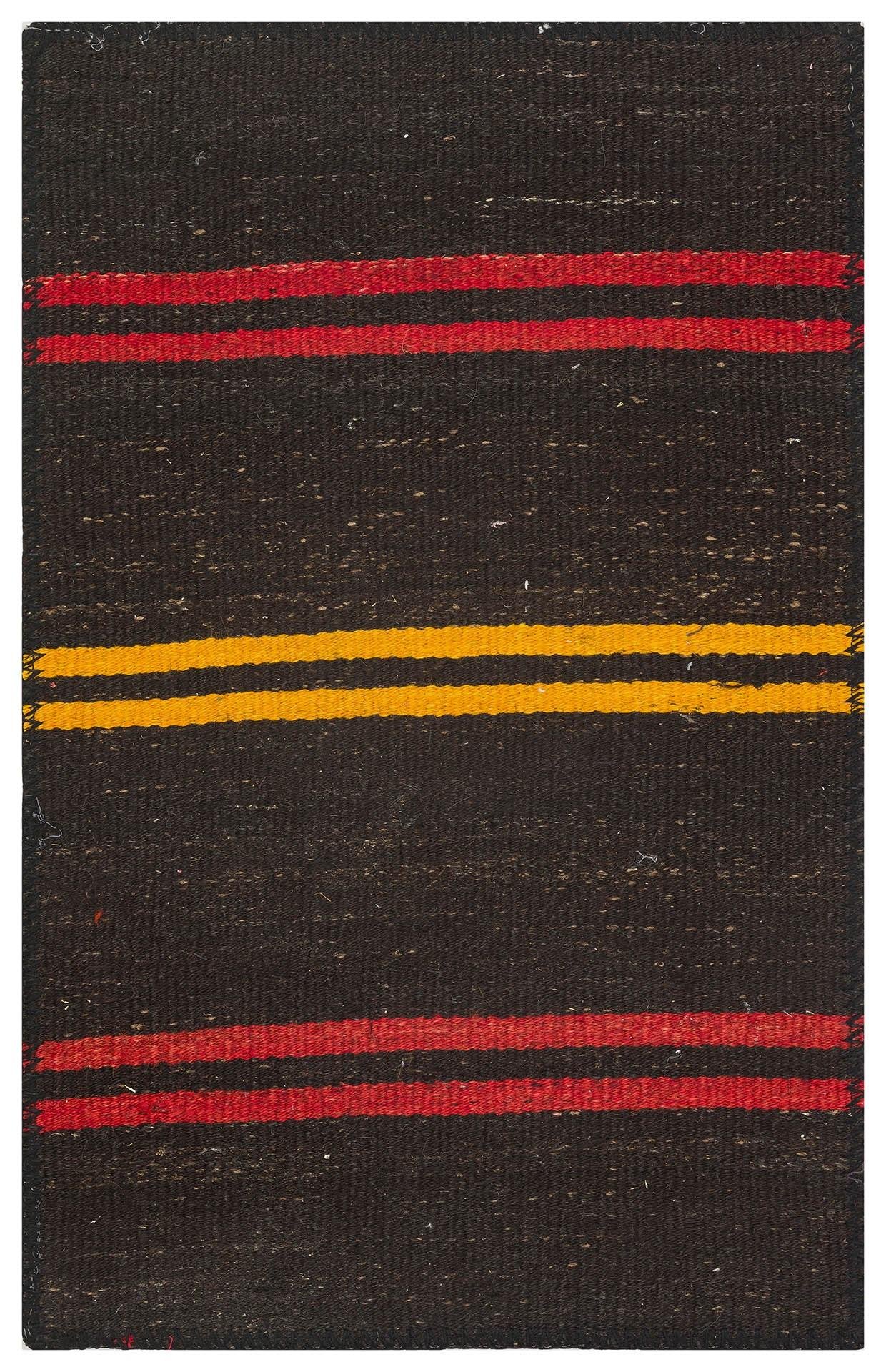 Özel Sarı Kırmızı Rengi El Dokuma Kilim Paspas