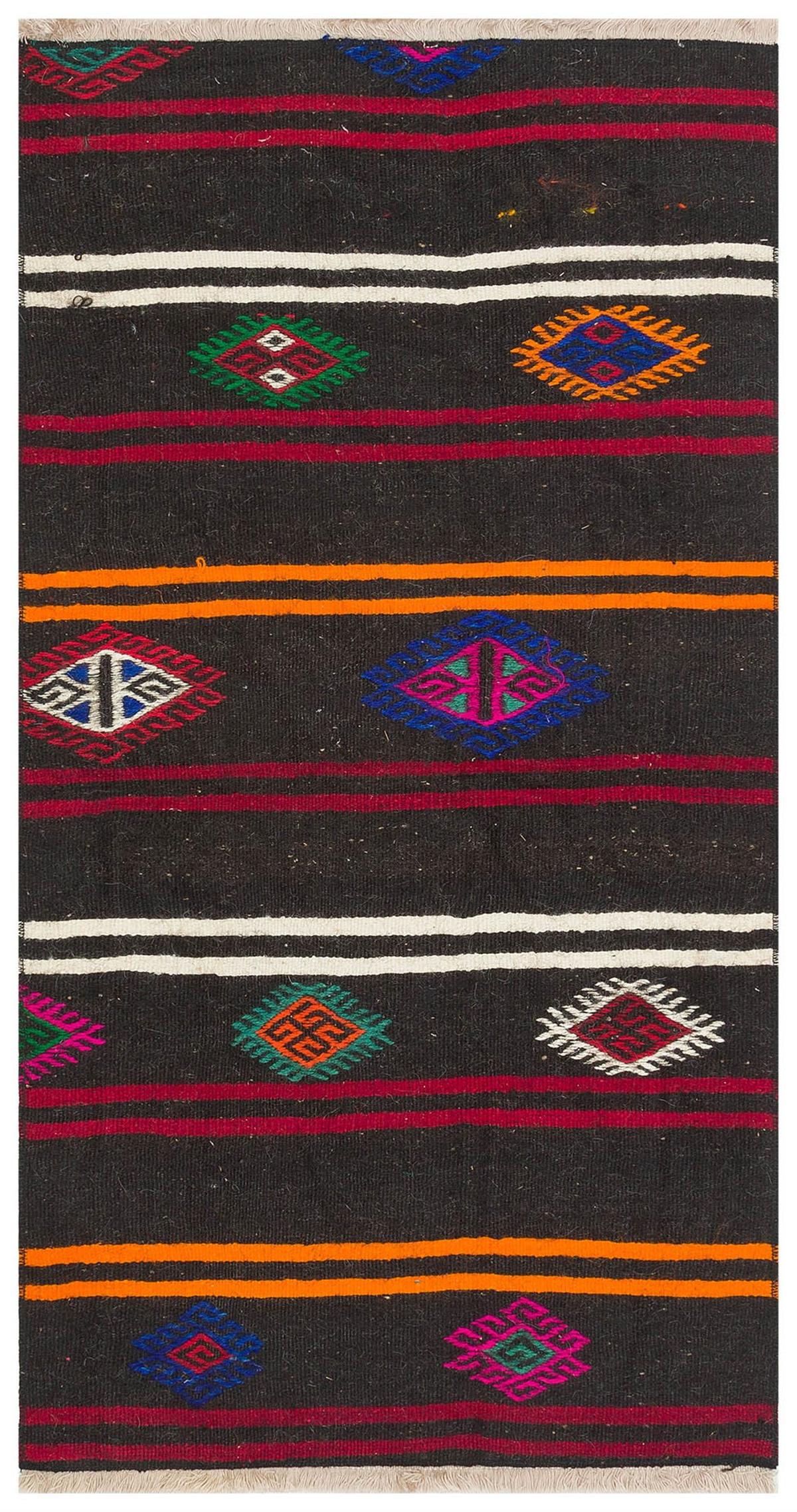 Eşsiz El DokumaTuruncu Kırmızı Rengi Sivas Yün Kilim