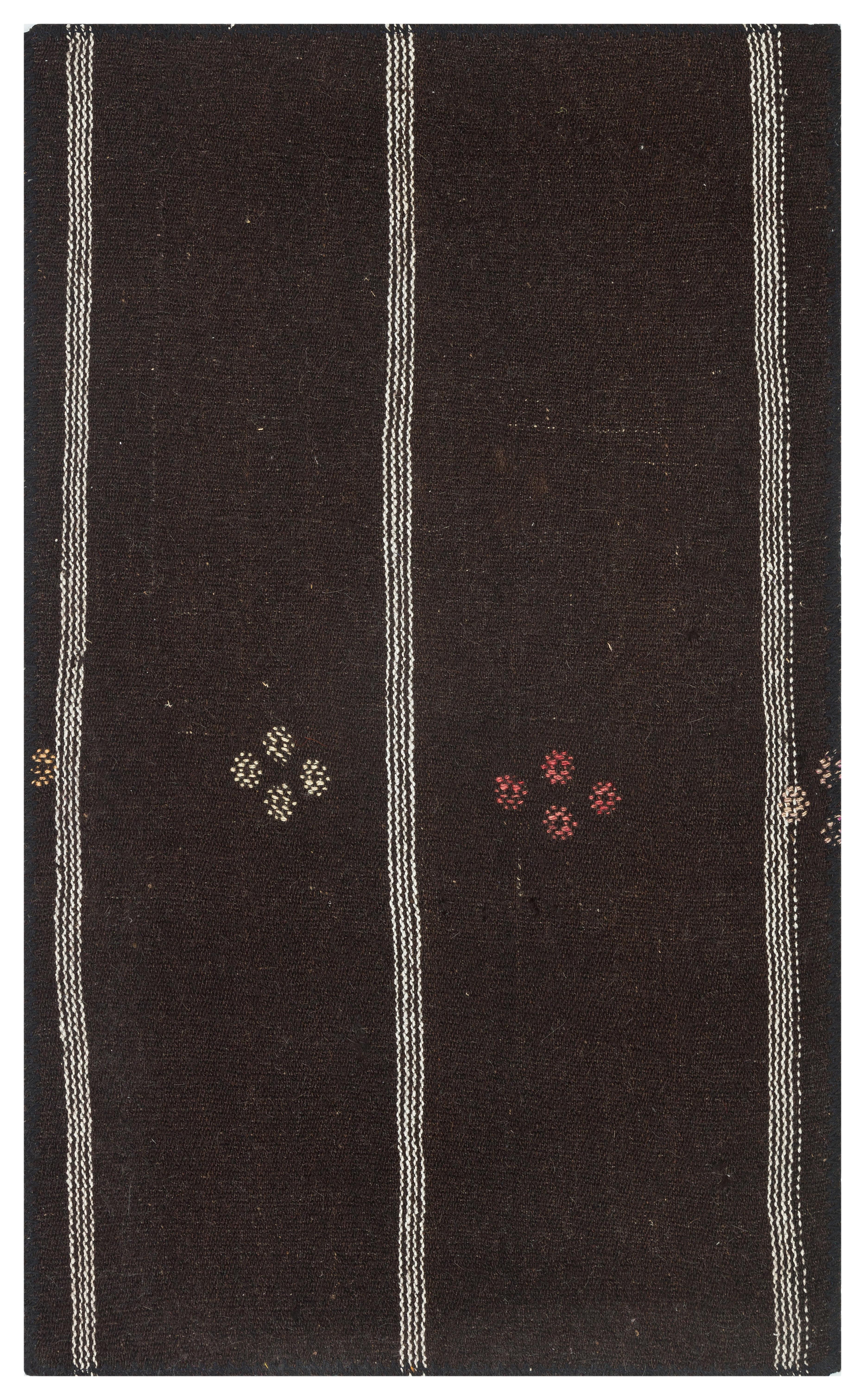 SİYAH RENGİ KEÇİ KILI DOKUMA KİLİM PASPAS