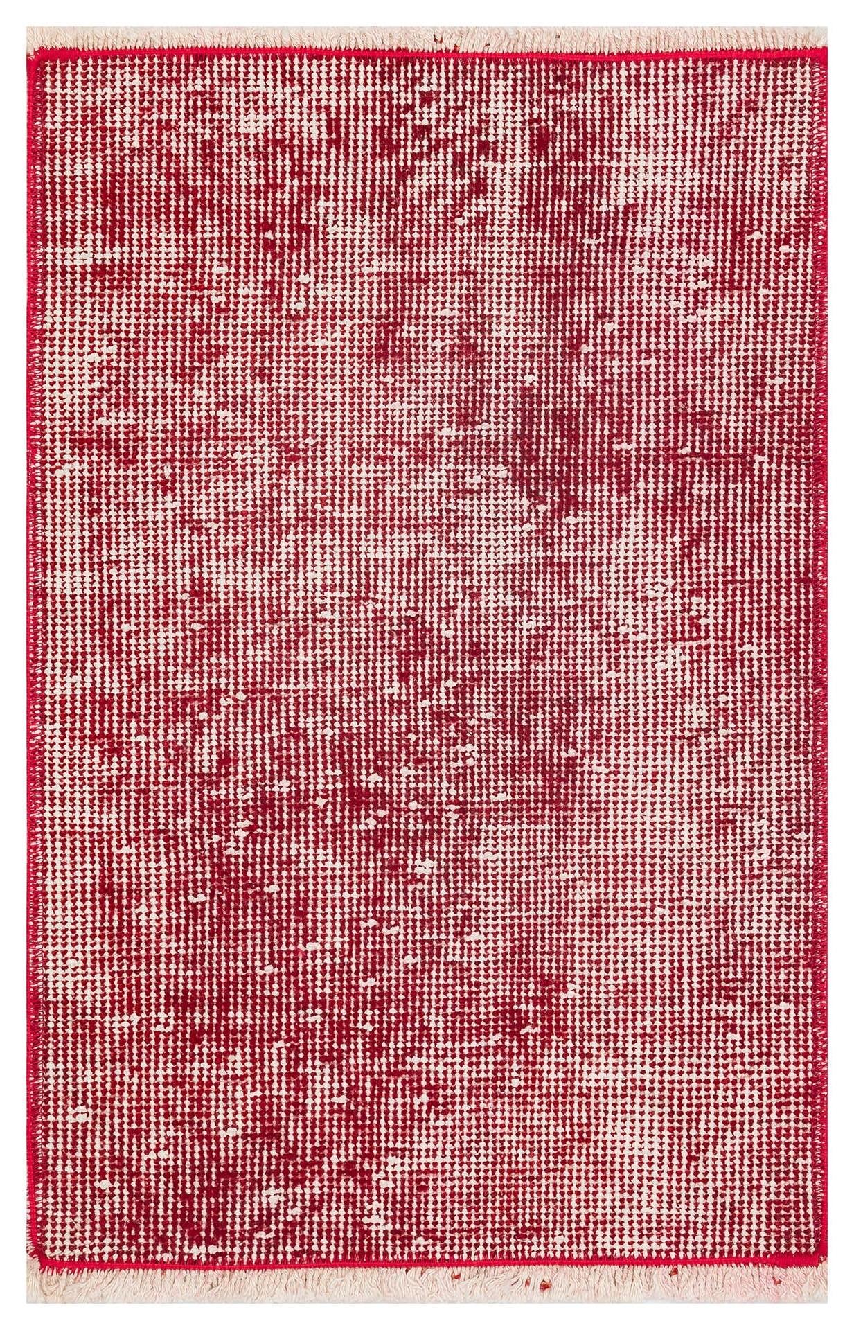 GENELEKSEL DOĞAL PUDRA KIRMIZI  RENGİ VİNTAGE HALI PASPAS