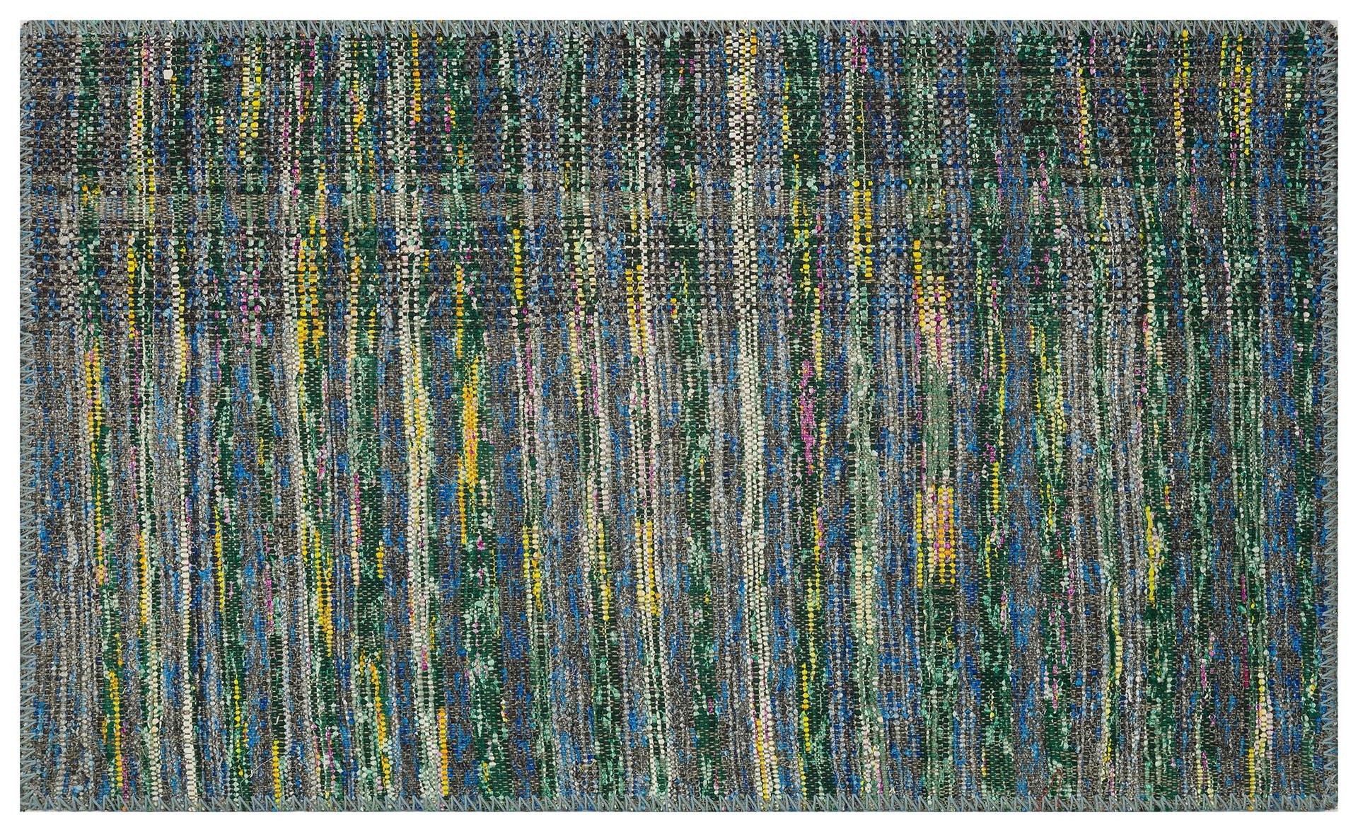 GENELEKSEL EL DOKUMA YEŞİL SARİ ÇAPUT KİLİM PASPAS