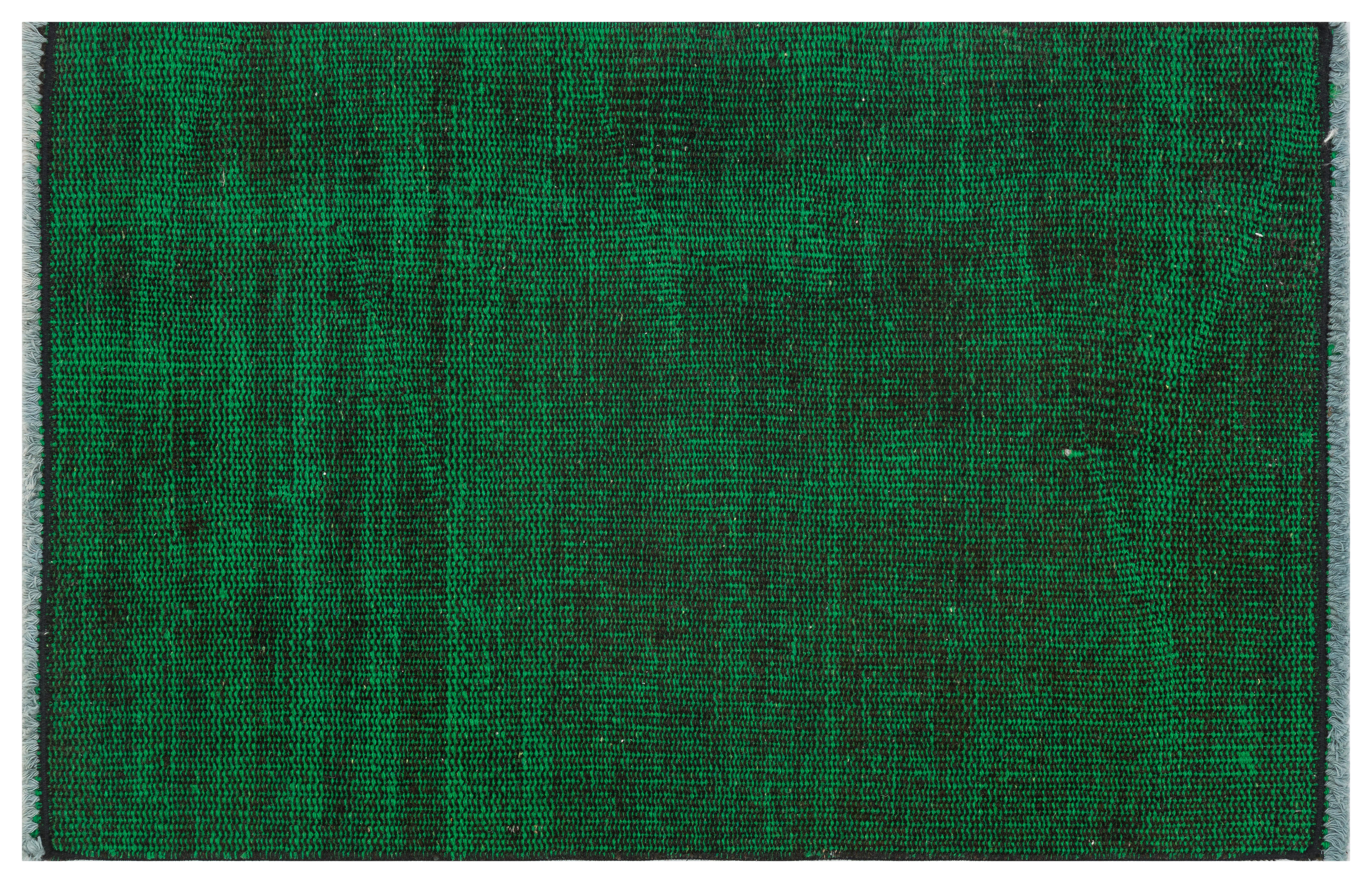 EŞSİZ EL DOKUMA YEŞİL RENGİ VİNTAGE HALI PASPAS