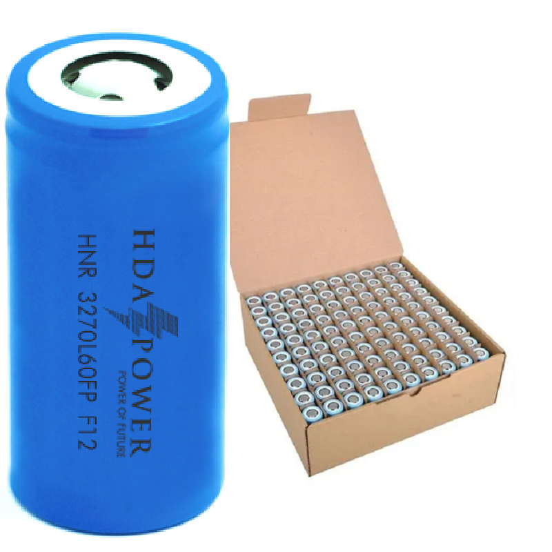 HDA Power 100'lü Paket LiFePO4 HNR3270L60FP 6000mAh 3.2V Silindirik Şarj Edilebilir Pil Hücresi HNR3270L60FP-P100