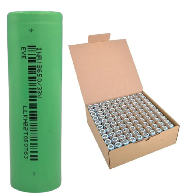 EVE 100'lü Paket INR18650/33V 3200mAh 3C 3.7V Lityum İyon Şarj Edilebilir Pil Hücresi INR18650/33V-P100