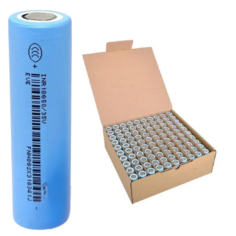 EVE 100'LÜ PAKET INR18650/35V 3.7V 3500mAh Lityum İyon Şarj Edilebilir Pil Hücresi INR18650/35V-P100