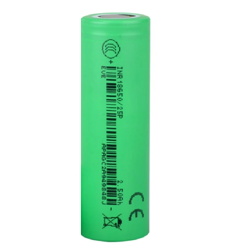 EVE INR18650/25P 3.7V 2500mAh Lityum İyon Şarj Edilebilir Pil Hücresi INR18650/25P-H
