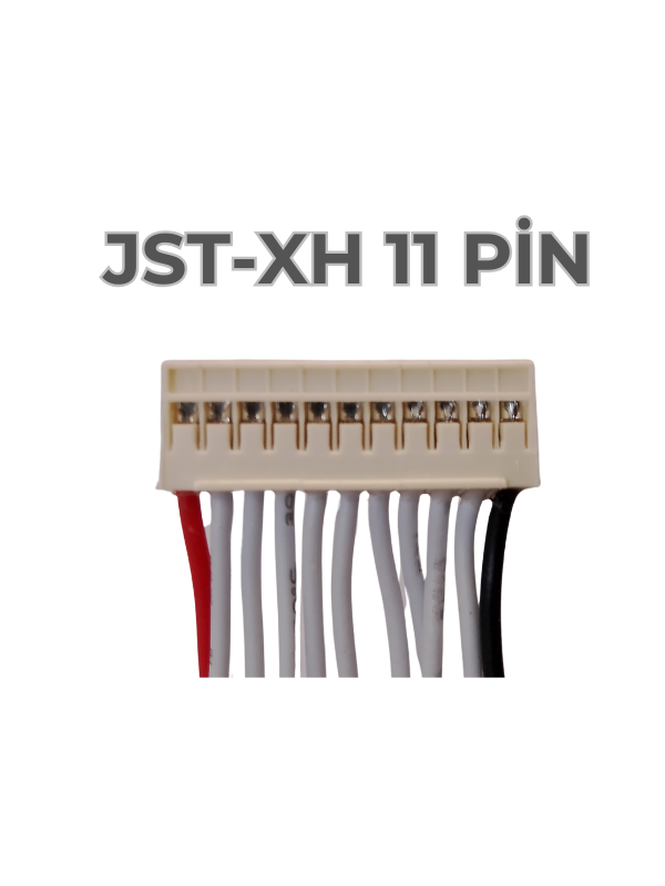 JST-XH 11 Pin Dişi Konnektör (Krimp Terminal) 2.50mm Pin Aralığı Batarya Hücre Gruplama ve Montaj Soketi
