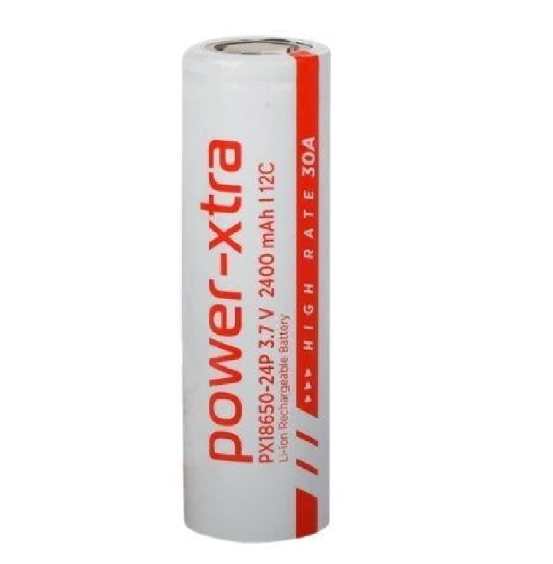 Power‑Xtra PX18650-24P 2400mAh 12C 3.7V Lityum İyon Şarj Edilebilir Pil Hücresi PX18650-24P-H