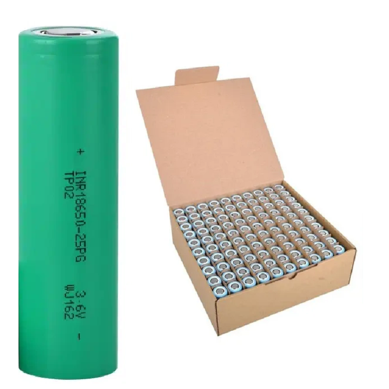Tenpower 100'lü Paket INR18650-25SG 2500mAh 12C 3.7V Lityum İyon Şarj Edilebilir Pil Hücresi INR18650-25SG-P100