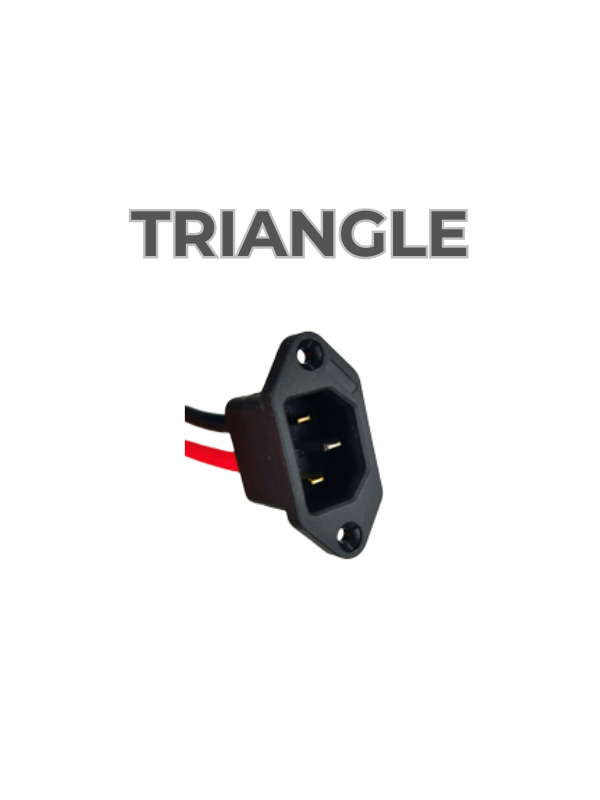 TRIANGLE (Dişi) Soket 14AWG 40CM Kablolu Batarya Hücre Gruplama ve Montaj Soketi