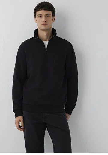 Mavi Yarım Fermuarlı   Erkek Sweatshirt 0S20027-900