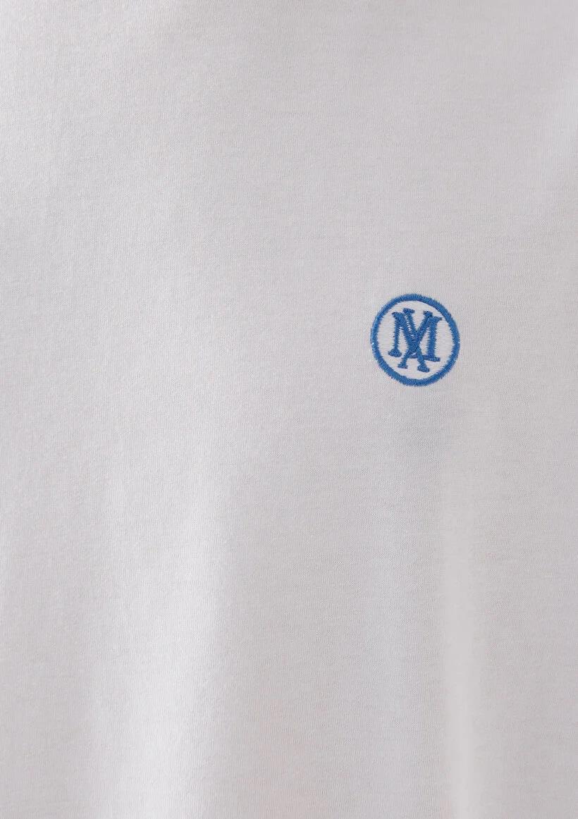 Mavi Logo Nakışlı  Beyaz Erkek T-Shirt 067074-620