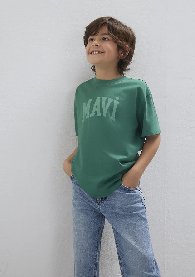 Mavi Baskılı Çocuk T-shirt-6610484-71697
