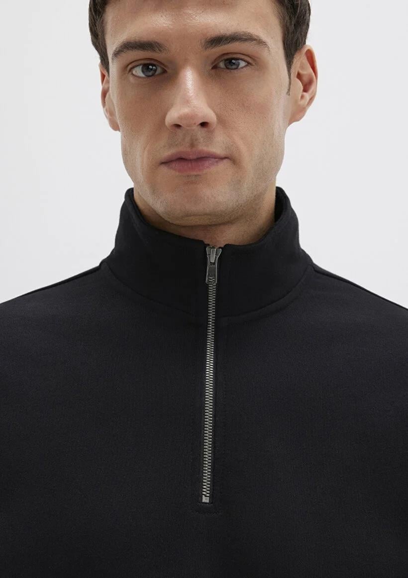 Mavi Yarım Fermuarlı Sweat -M0S10419-900