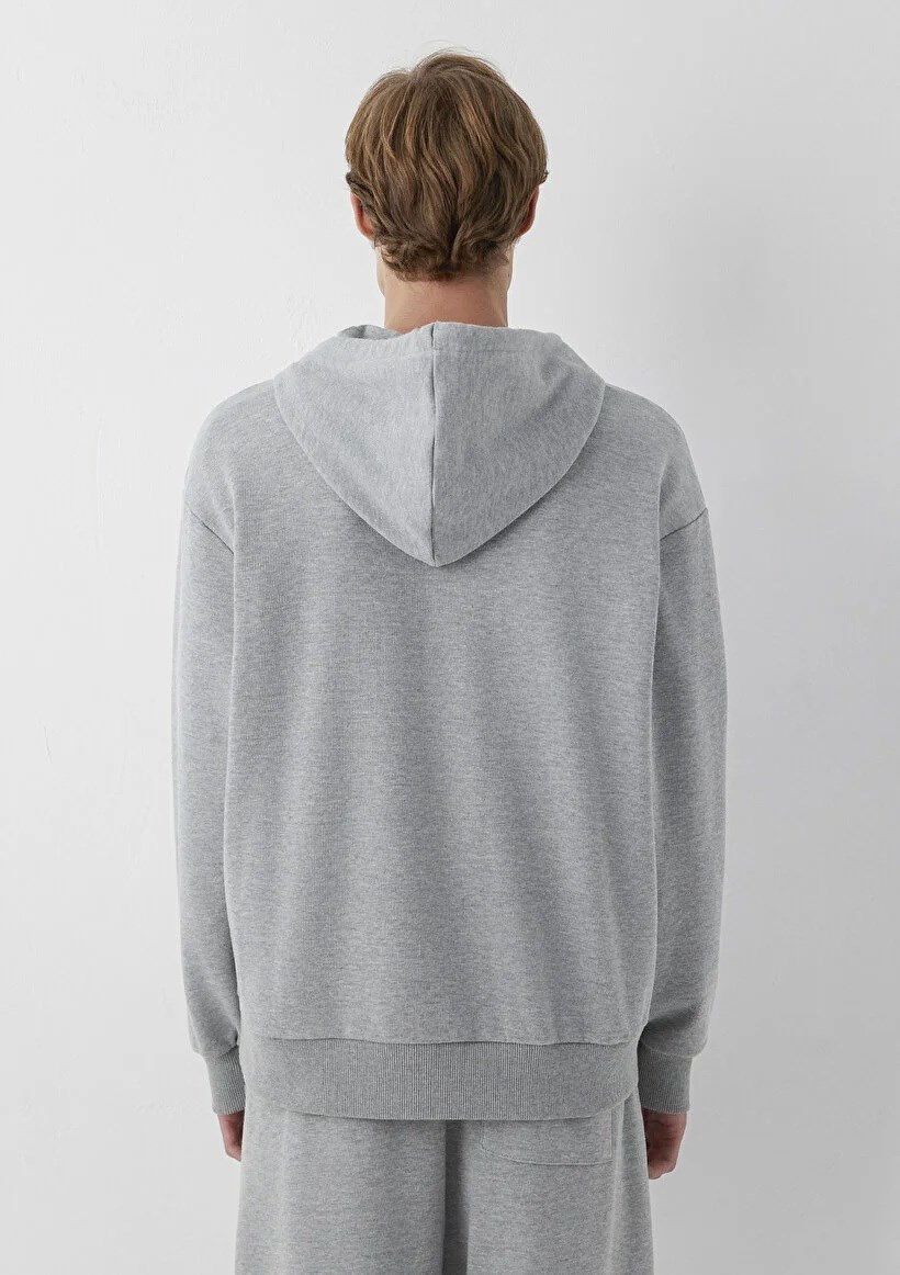 Mavi Logo Baskılı Kapşönlu  Erkek Sweatshırt-0S10656-80018