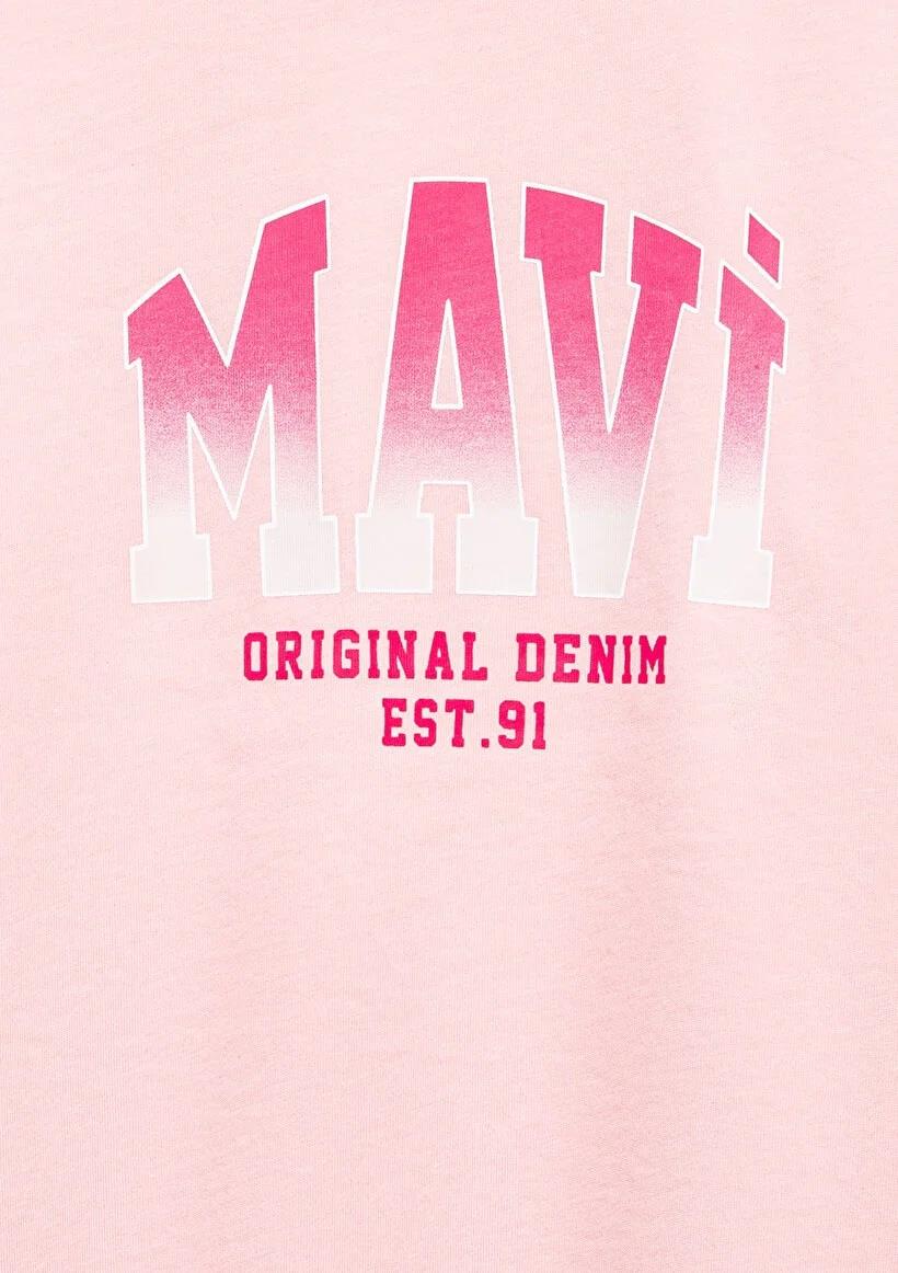 Mavi Logo Baskılı Çocuk T-shirt-7610386-71007
