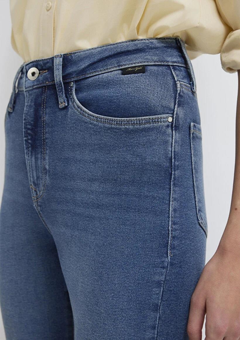 Mavi Star Dark Used Gold Shape Kadın Jean