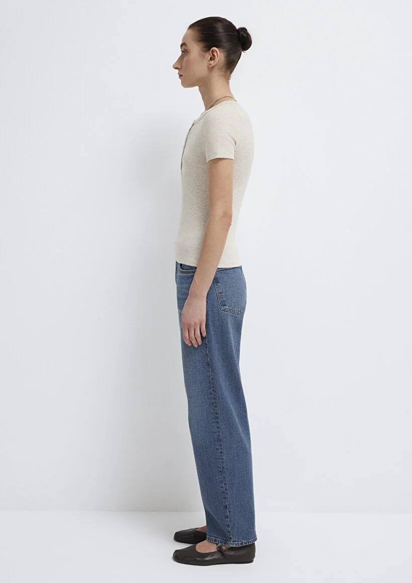 Mavi Basic Yulaf Melanj Kadın T-Shirt 1613806-80084