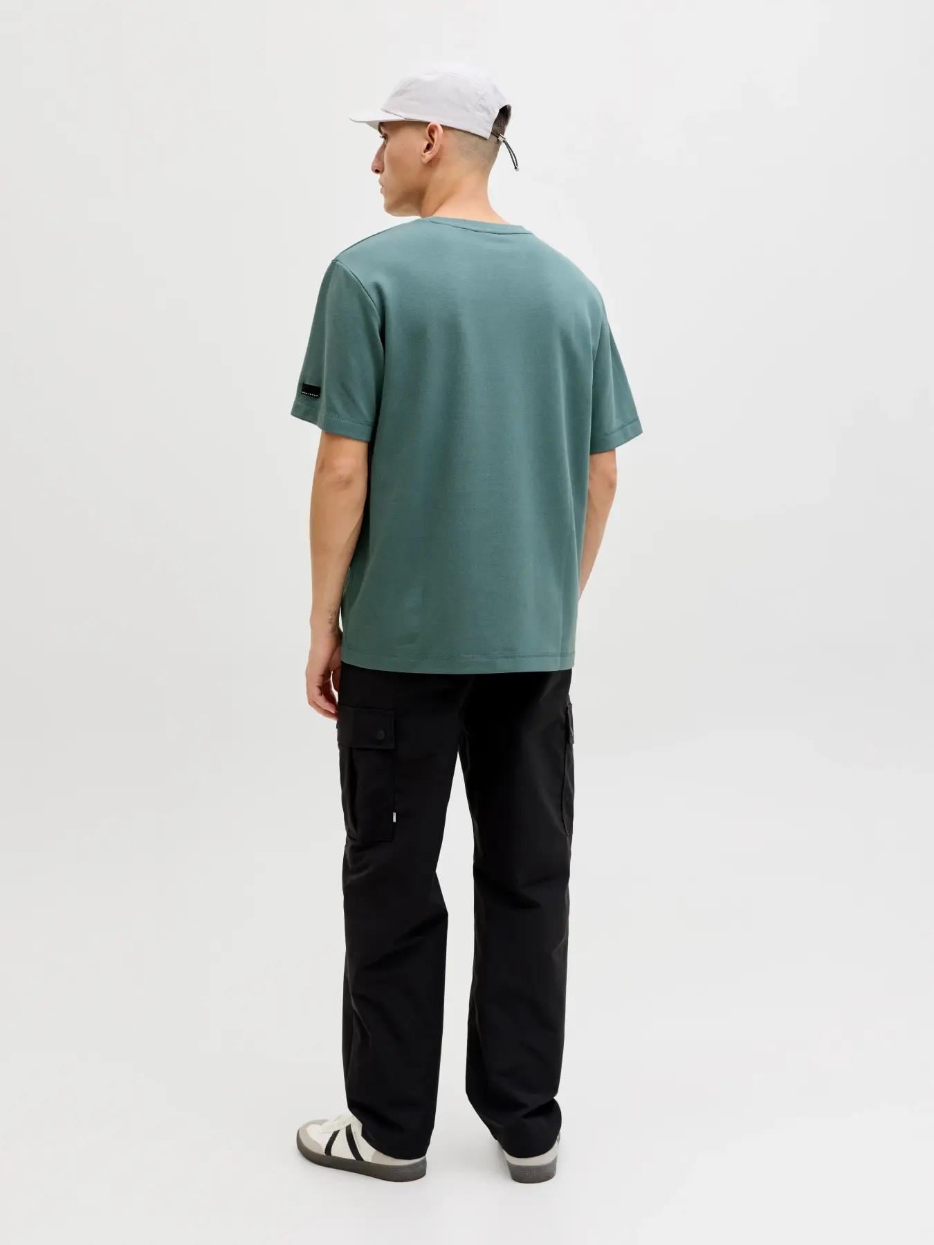 Jack Jones Jcofusıon Badge Tee SS Crew Neck LN Erkek T-Shırt-12289962