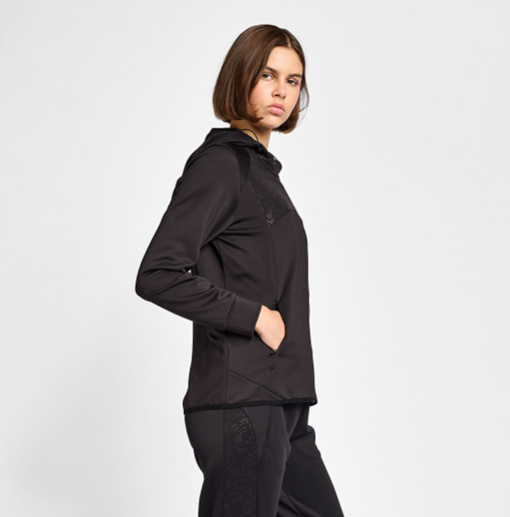 Lescon 25B-2001 Kadın Koşu Fermuarlı Kapşonlu Üst Sweatshirt 25BTBK002001