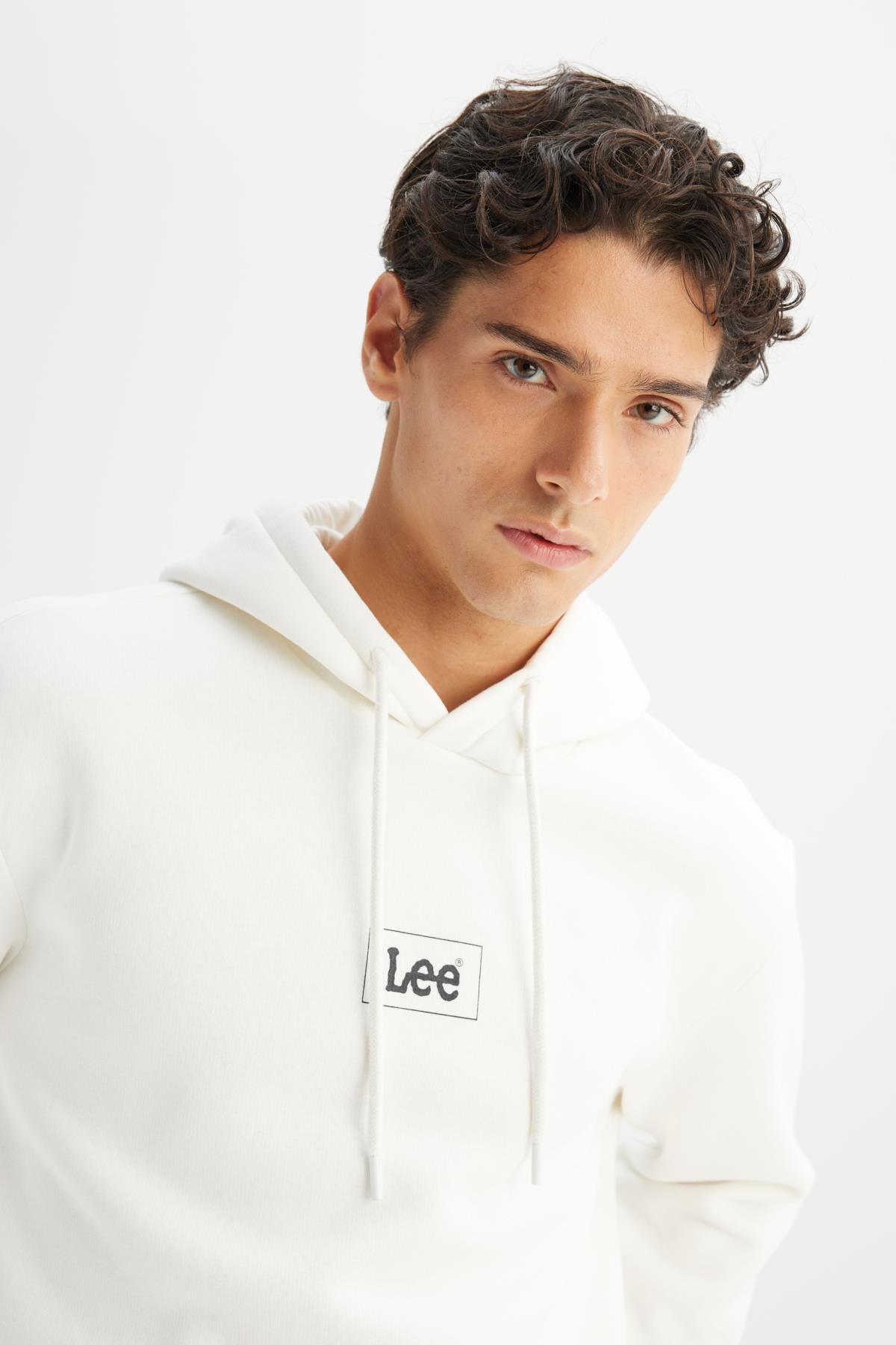 Lee Erkek Mid Logo Hoodie Sweatshirt L212302990