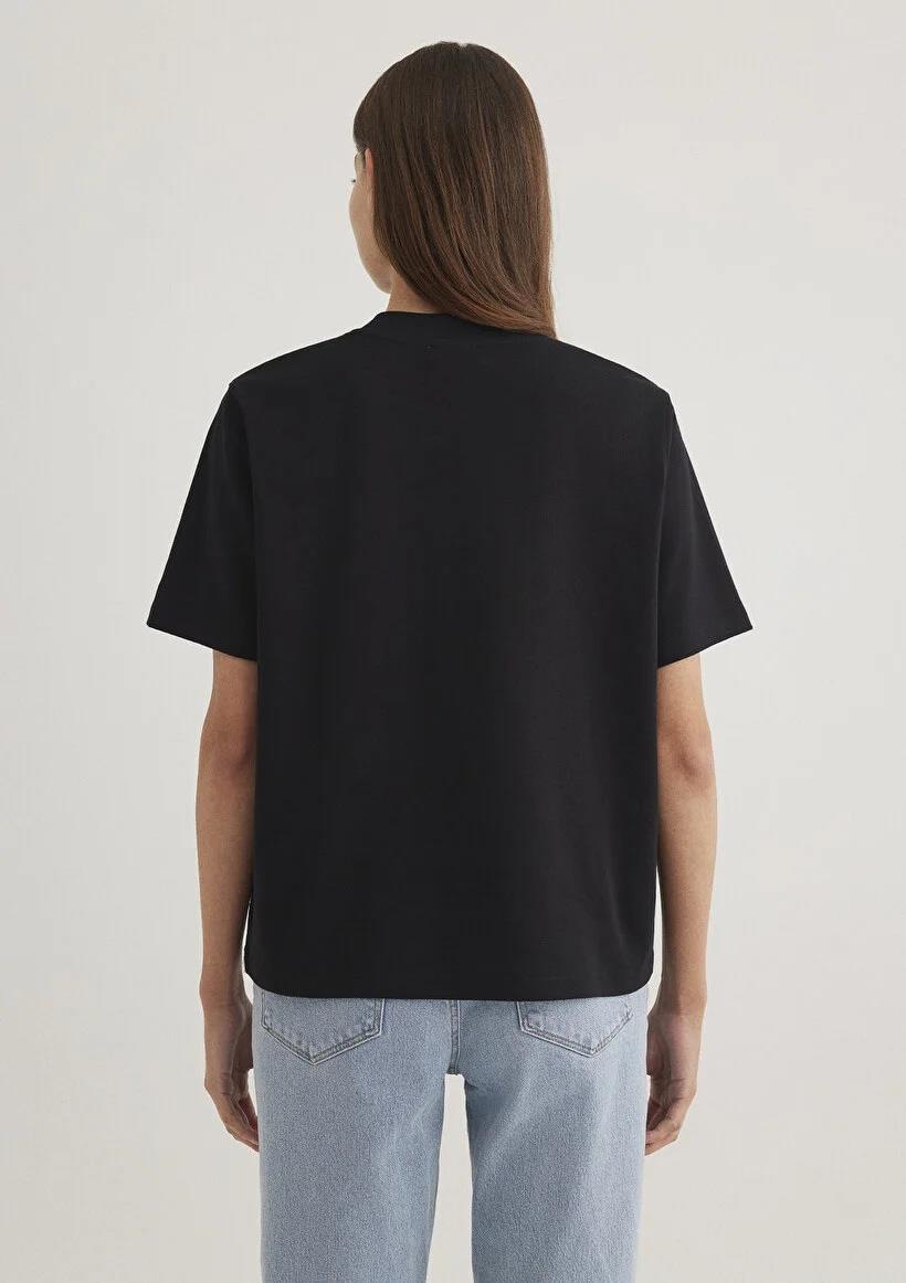 Mavi Kısa Kollu  Siyah Kadın T-Shirt 1612122-900