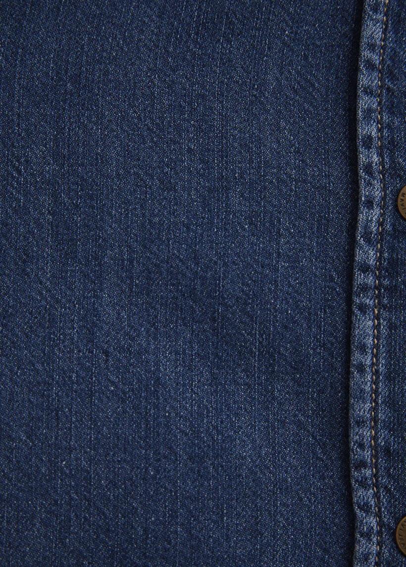 Mavi Angela Dark Blue Classic Kadın Jean Gömlek 1210819-89252