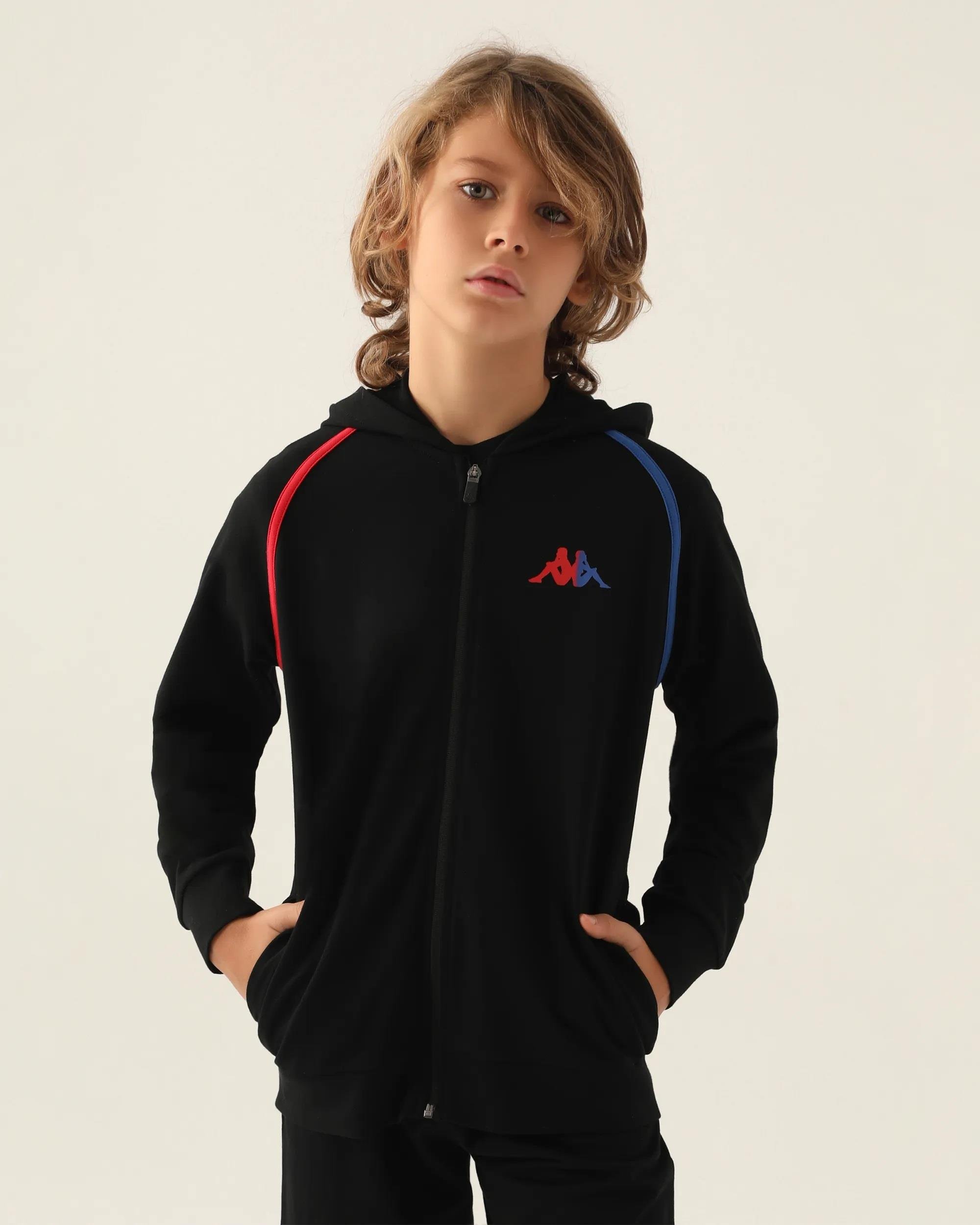 Kappa Tam Fermuarlı Kapşonlü Erkek Çocuk  Sweatshirt 371X32W