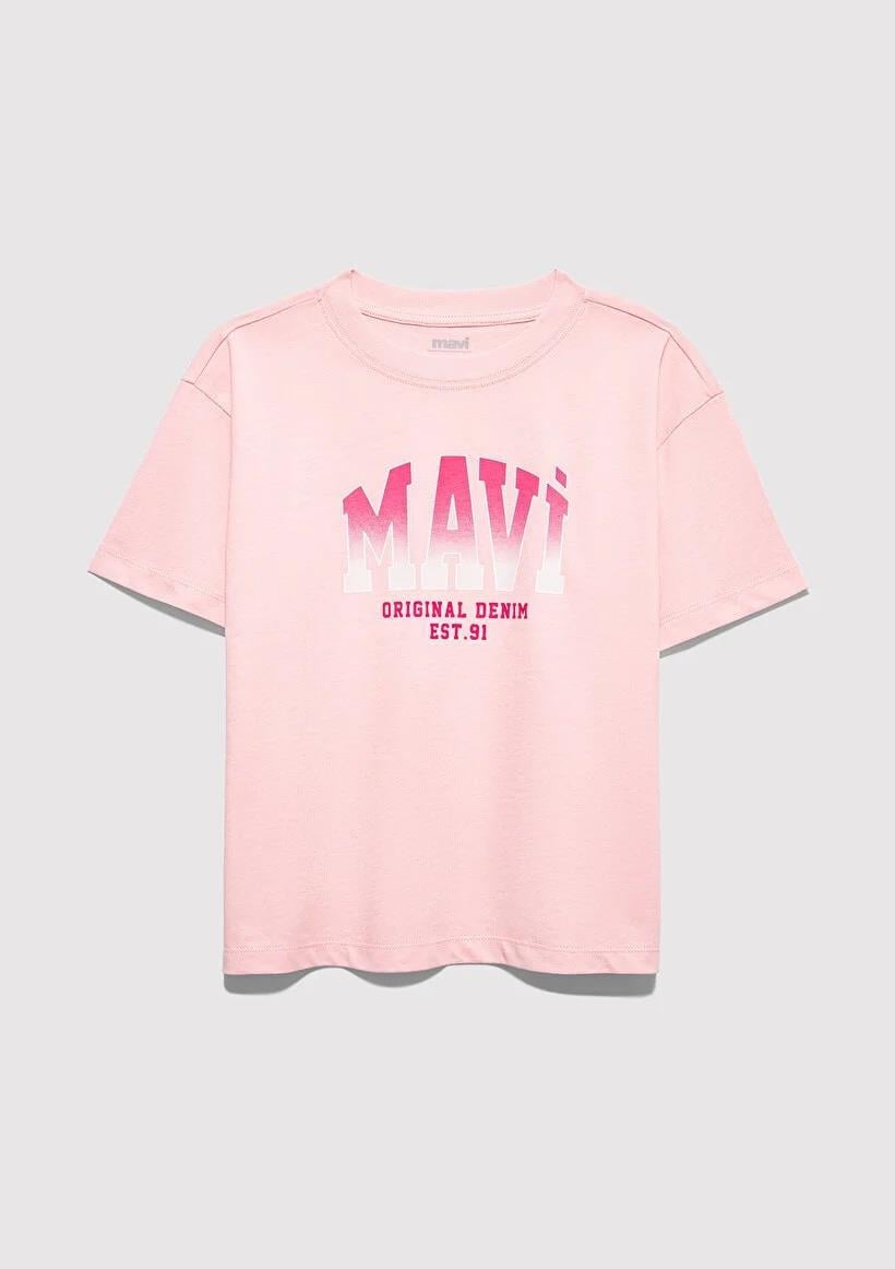 Mavi Logo Baskılı Çocuk T-shirt-7610386-71007