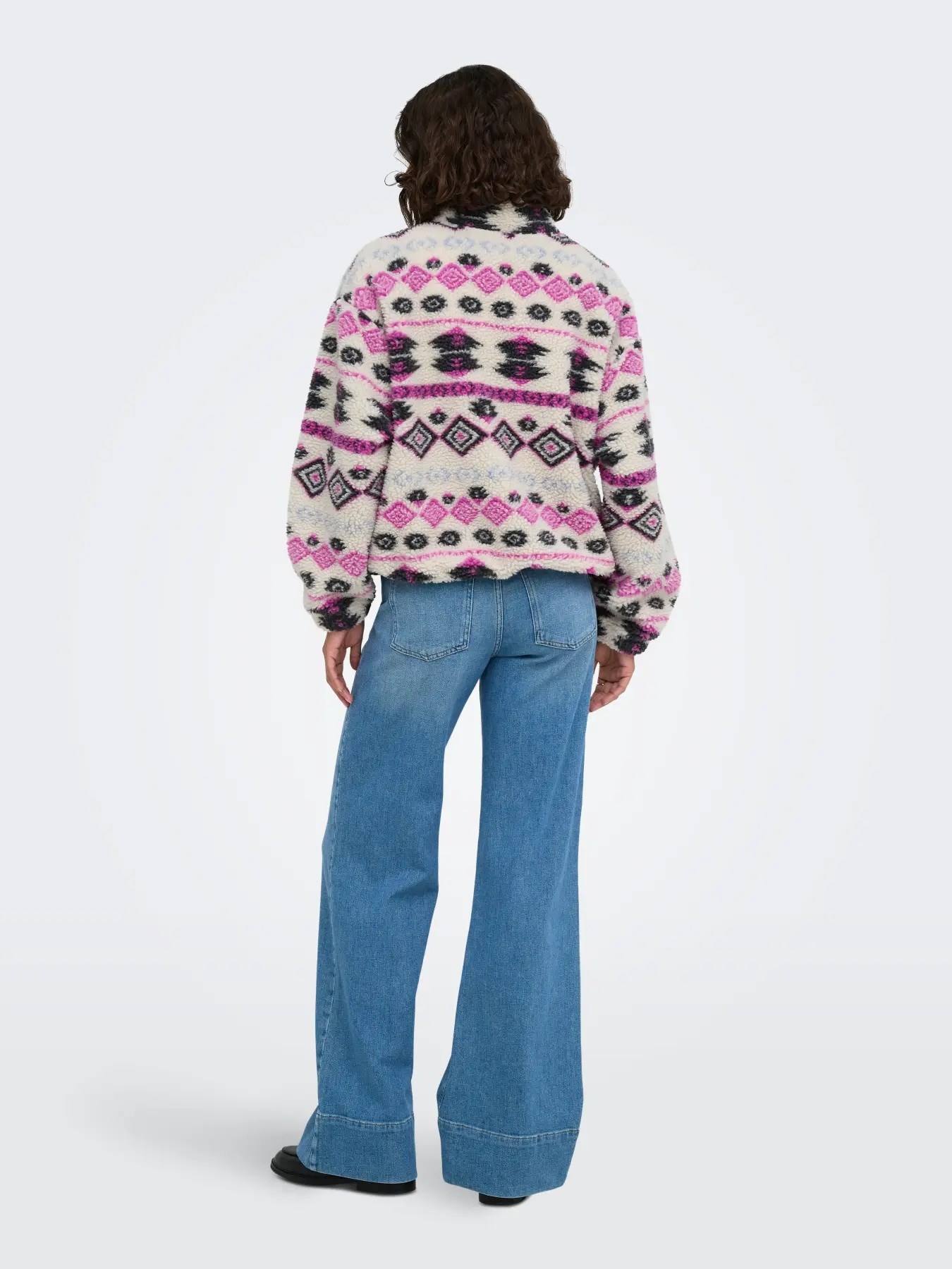 Only Anne Aztec Teddy Kadın Sweatshirt 15267415