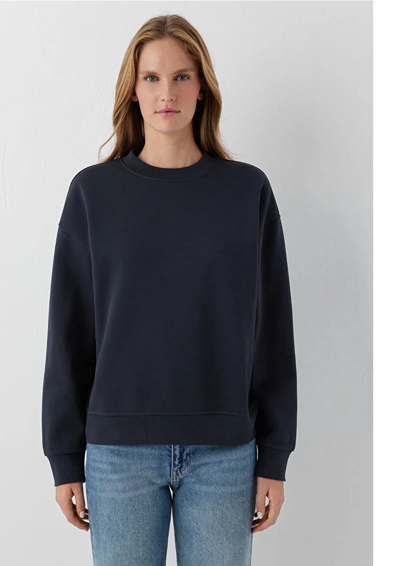 Mavi Yuvarlak Yaka Basıc  Kadın Sweatshirt 1S10576-70499