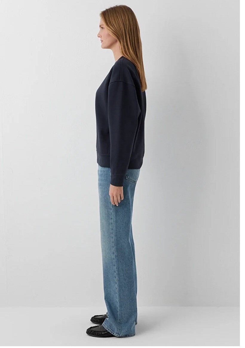 Mavi Yuvarlak Yaka Basıc  Kadın Sweatshirt 1S10576-70499
