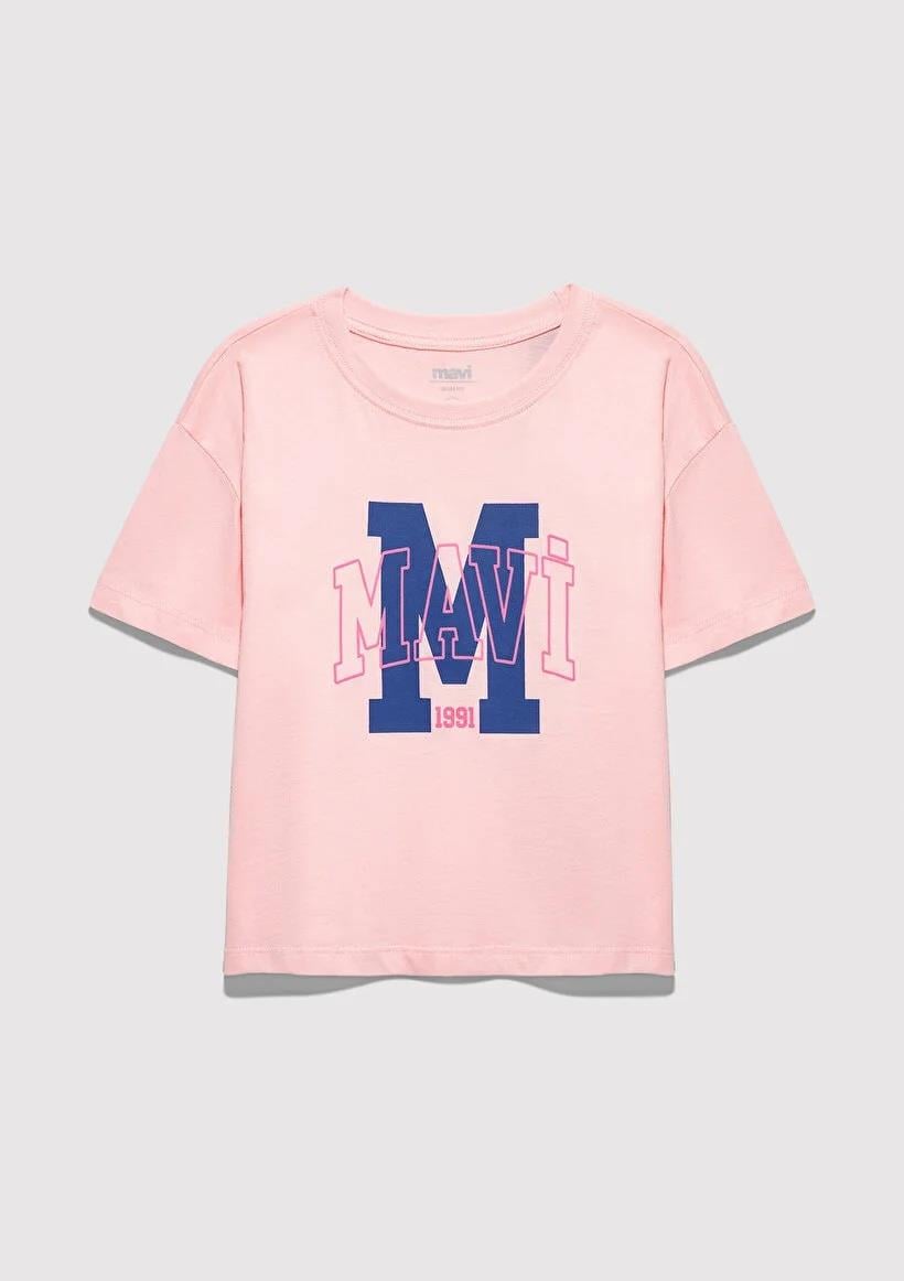 Mavi Logo Baskılı Çocuk T-shirt-7610390-71007