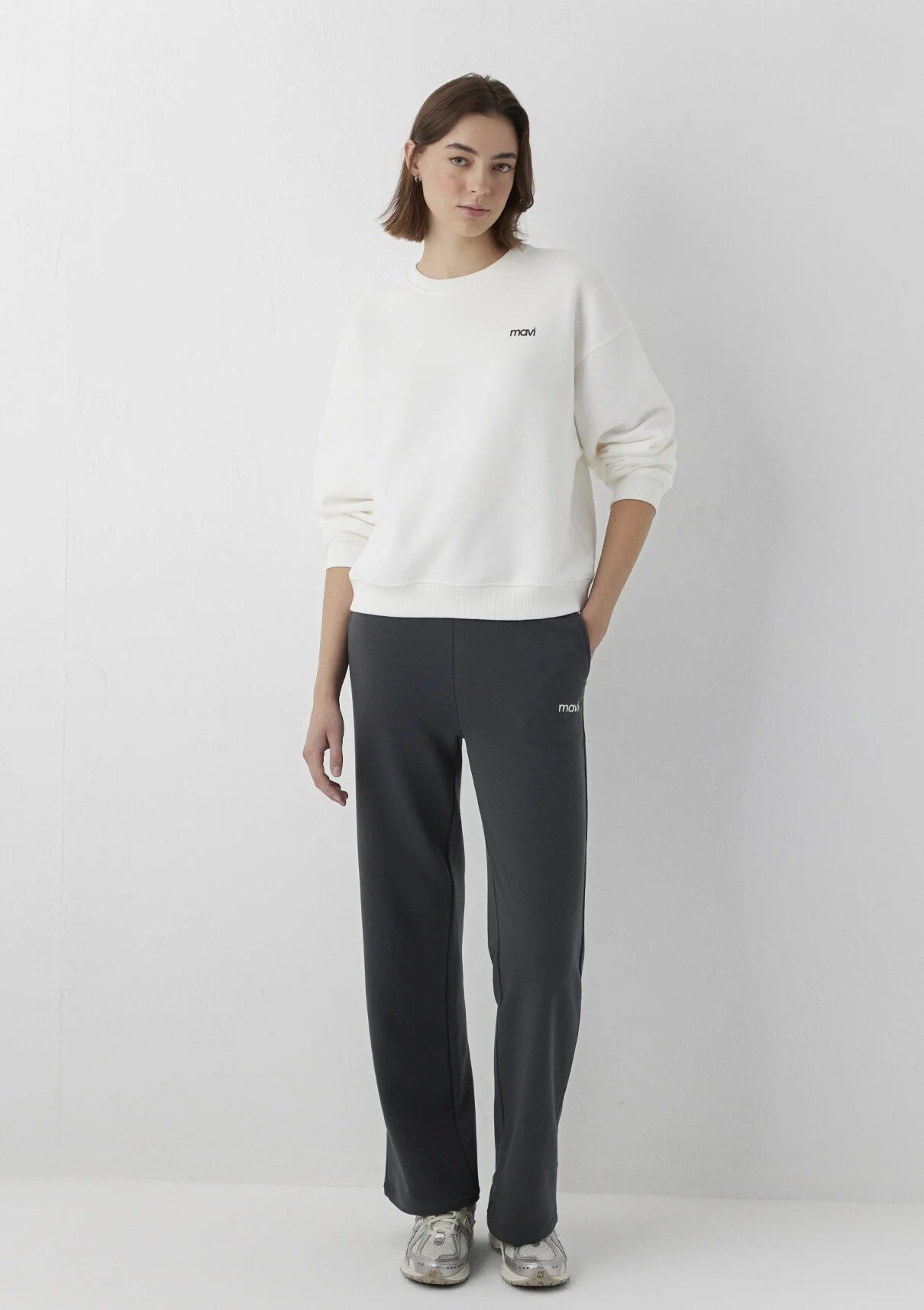 Mavi Yuvarlak Yaka Kadın Sweatshirt 1S10490-80194