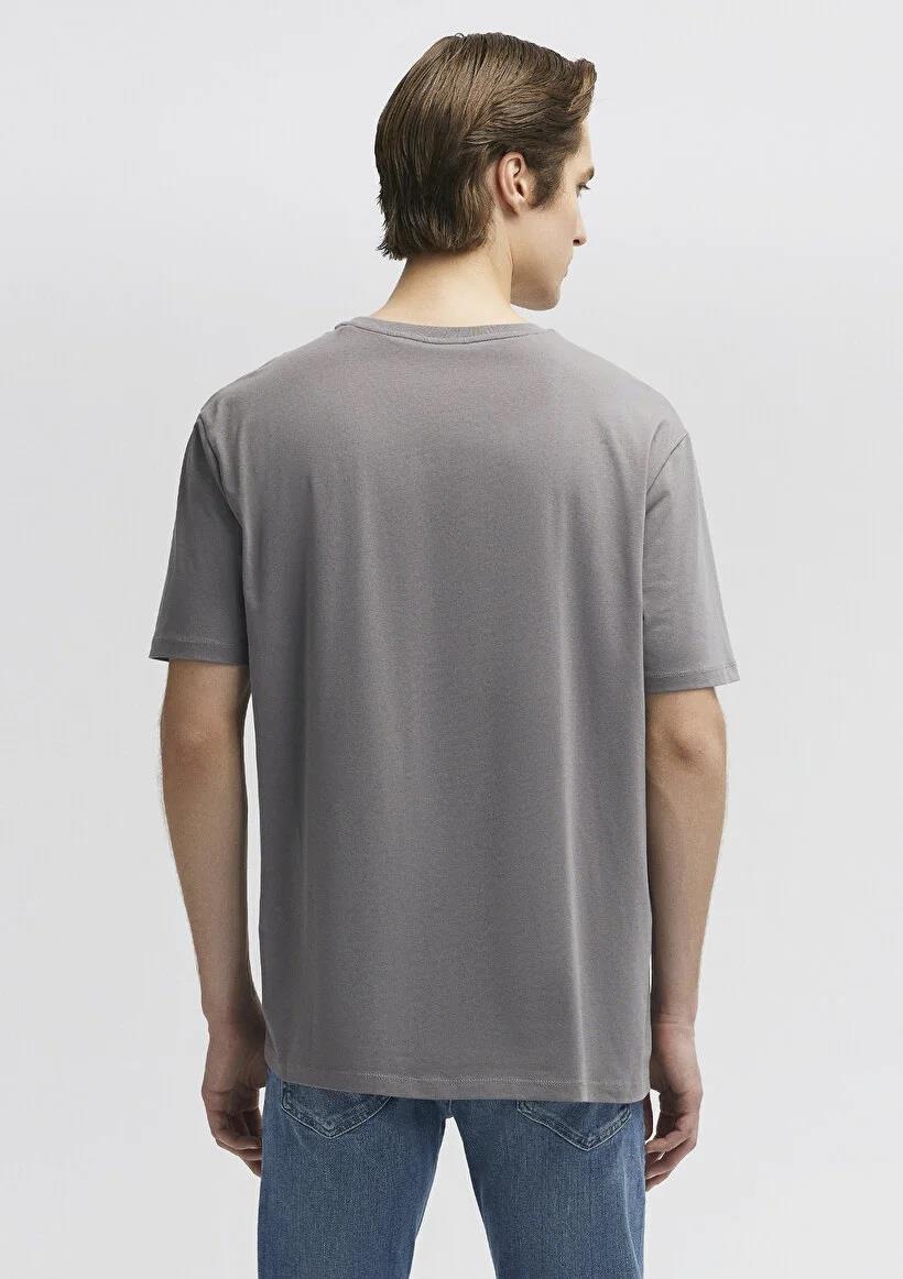 Mavi Bisiklet Yaka  Sis Gri Erkek T-Shirt 0610136-80618