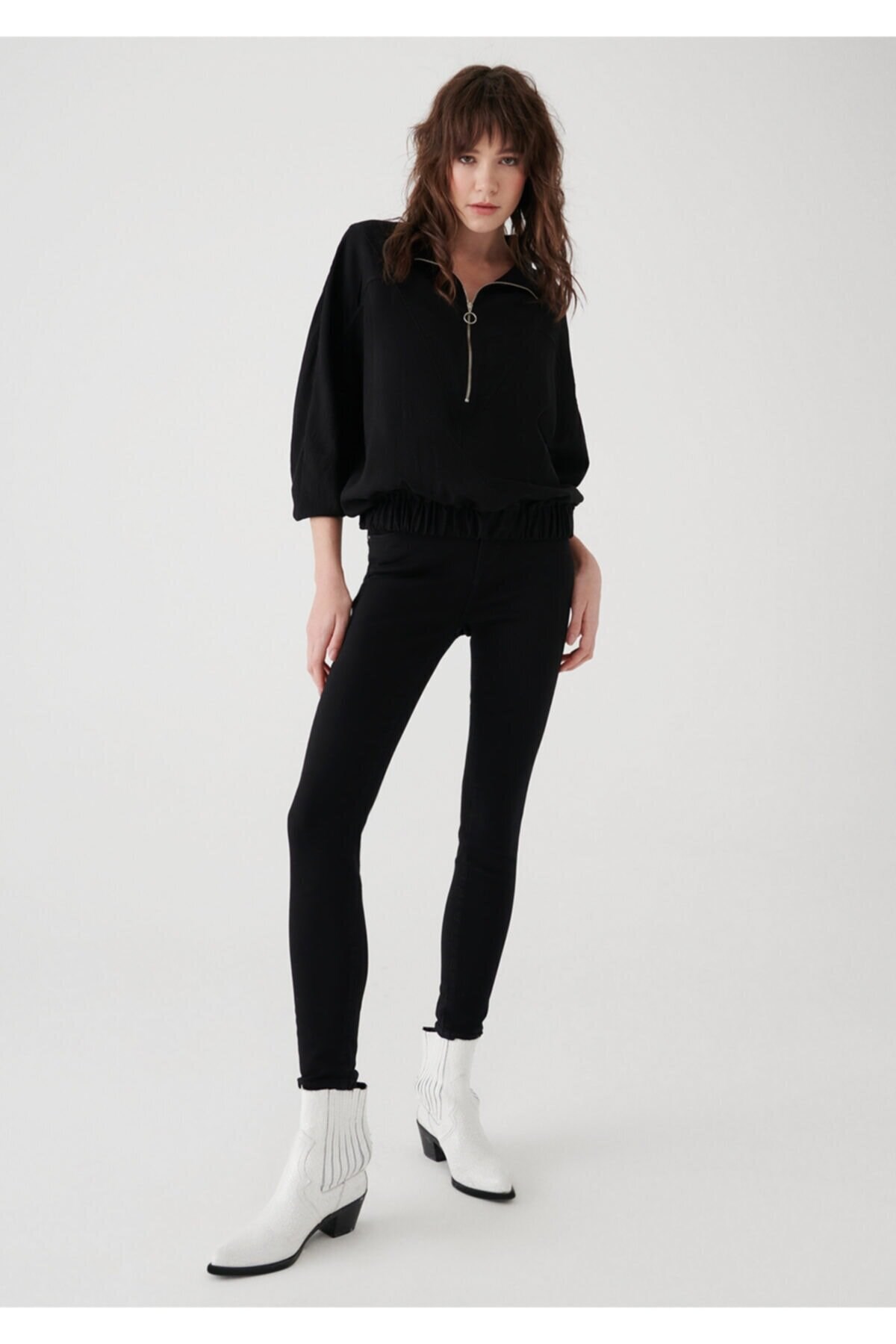 Mavi Tess Double Black Denim Kadın Pantolon 100328-35252