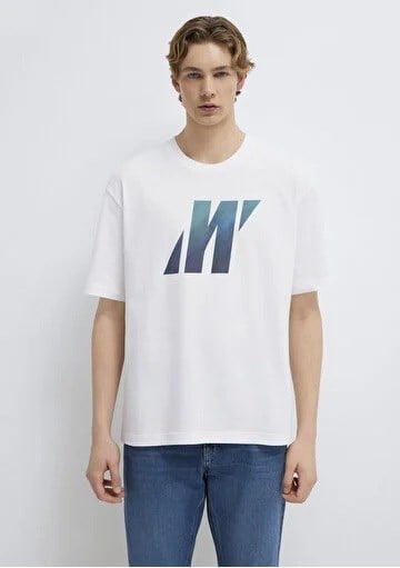 Mavi Pro Baskılı Erkek T-shirt-0613448-620