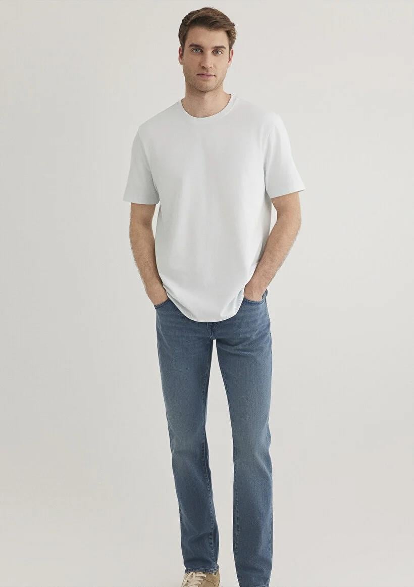 Mavi Basıc Bisiklet Yaka  Illusion Blue Erkek T-Shirt 0610252-70793