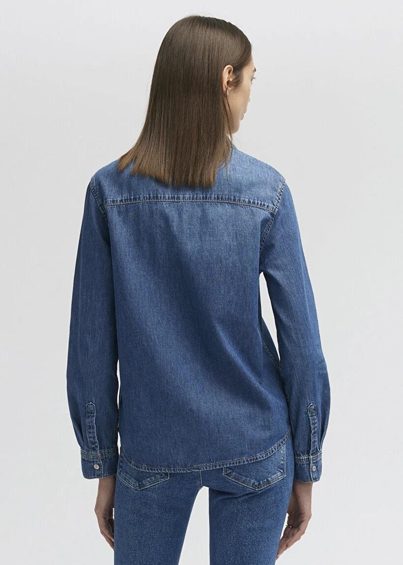 Mavi Merıda Dark Blue Denim  Kadın Jean Gömlek 1210662-86490