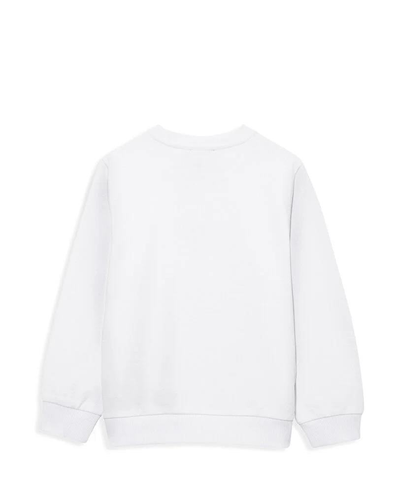 Mavi Mıav Baskılı Sweatshirt Beyaz 6610031-620